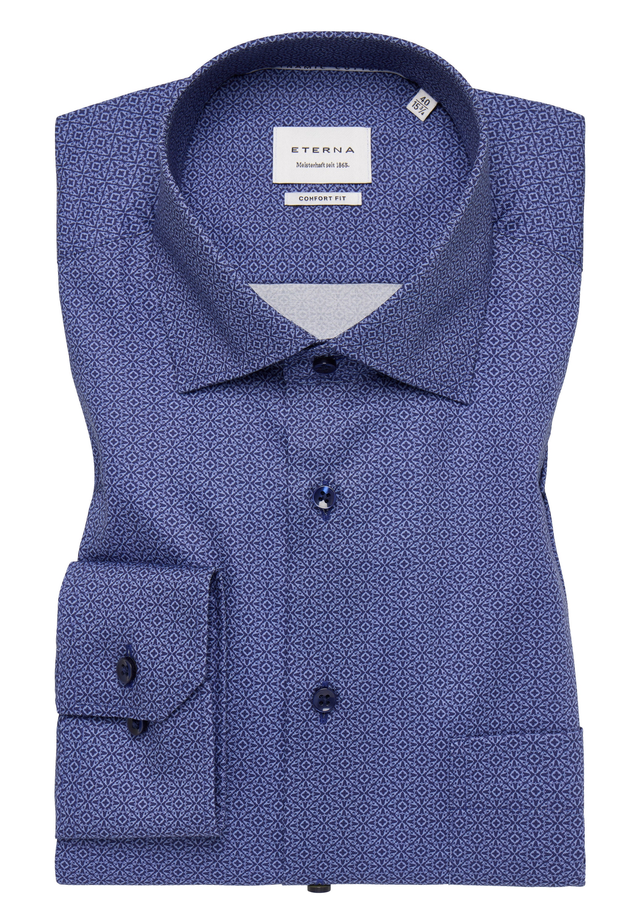 Eterna Langarmhemd »COMFORT FIT«, NON IRON (bügelfrei)