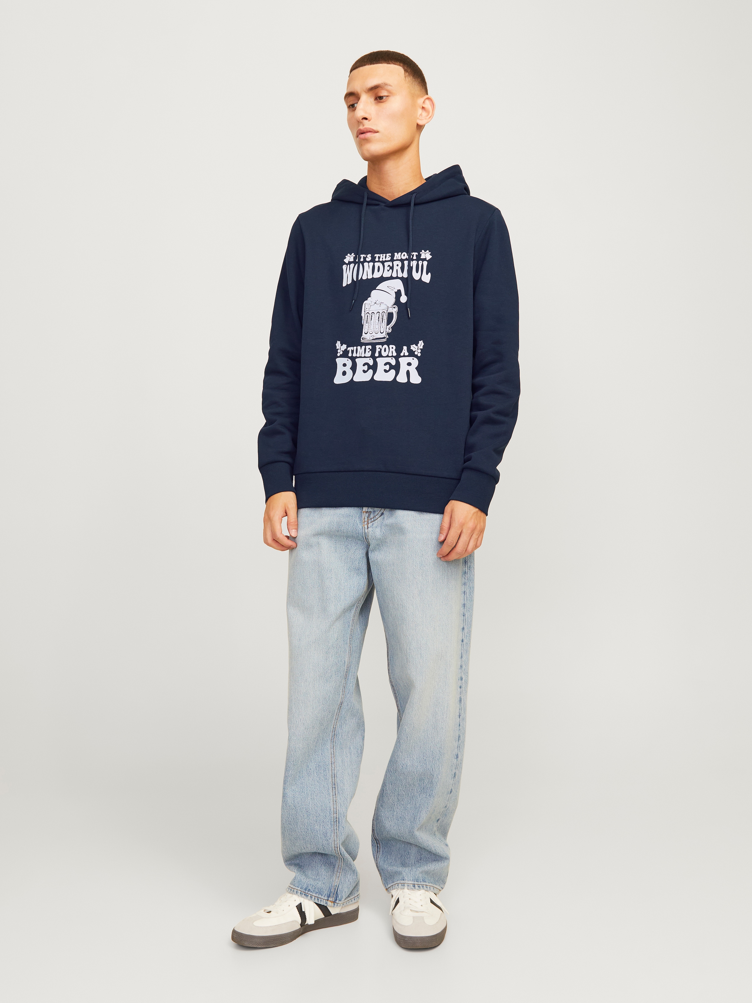 Jack & Jones Kapuzensweatshirt »JJXMAS ONE COLOR FUNNY SWEAT HOOD«