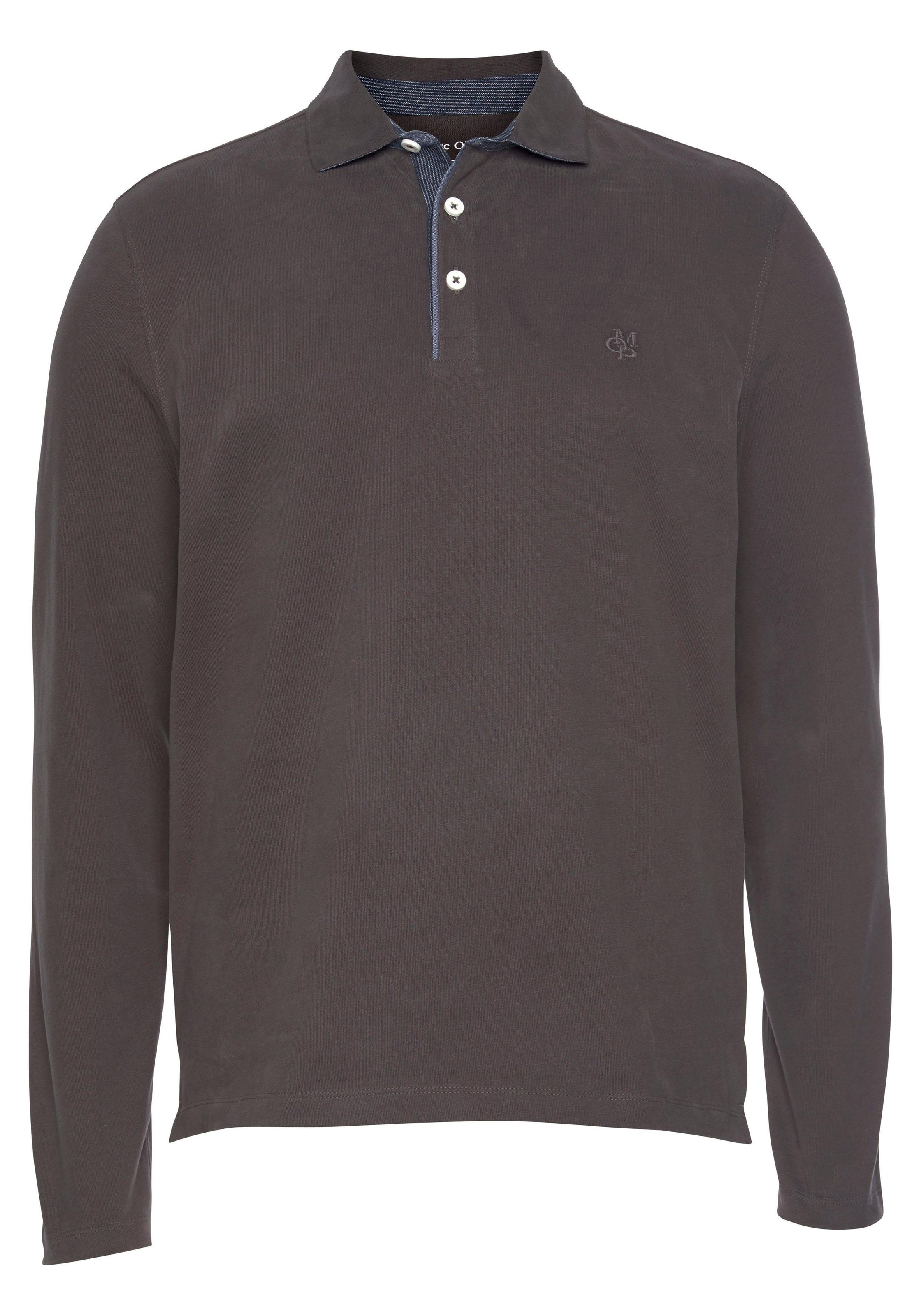 Image of Marc O'Polo Langarm-Poloshirt, samtweich im Griff bei Ackermann Versand Schweiz