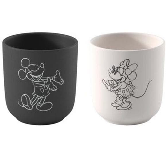 Villeroy & Boch Kindergeschirr-Set »Manufacture Rock – Mickey Mouse 0.28 l« Elegantes Becher-Set mit Disney-Motiven
