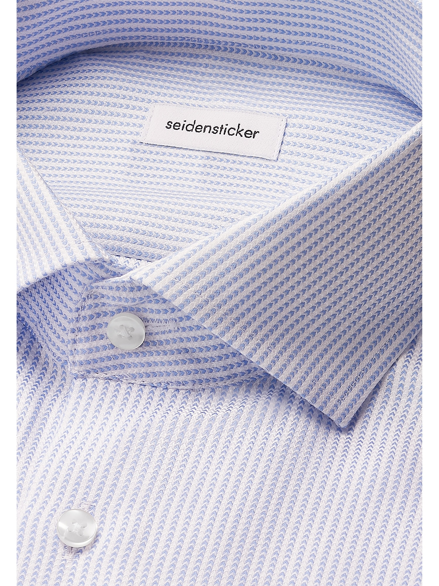 seidensticker Businesshemd »Schwarze Rose« Shaped 1/1 Kentkragen Struktur