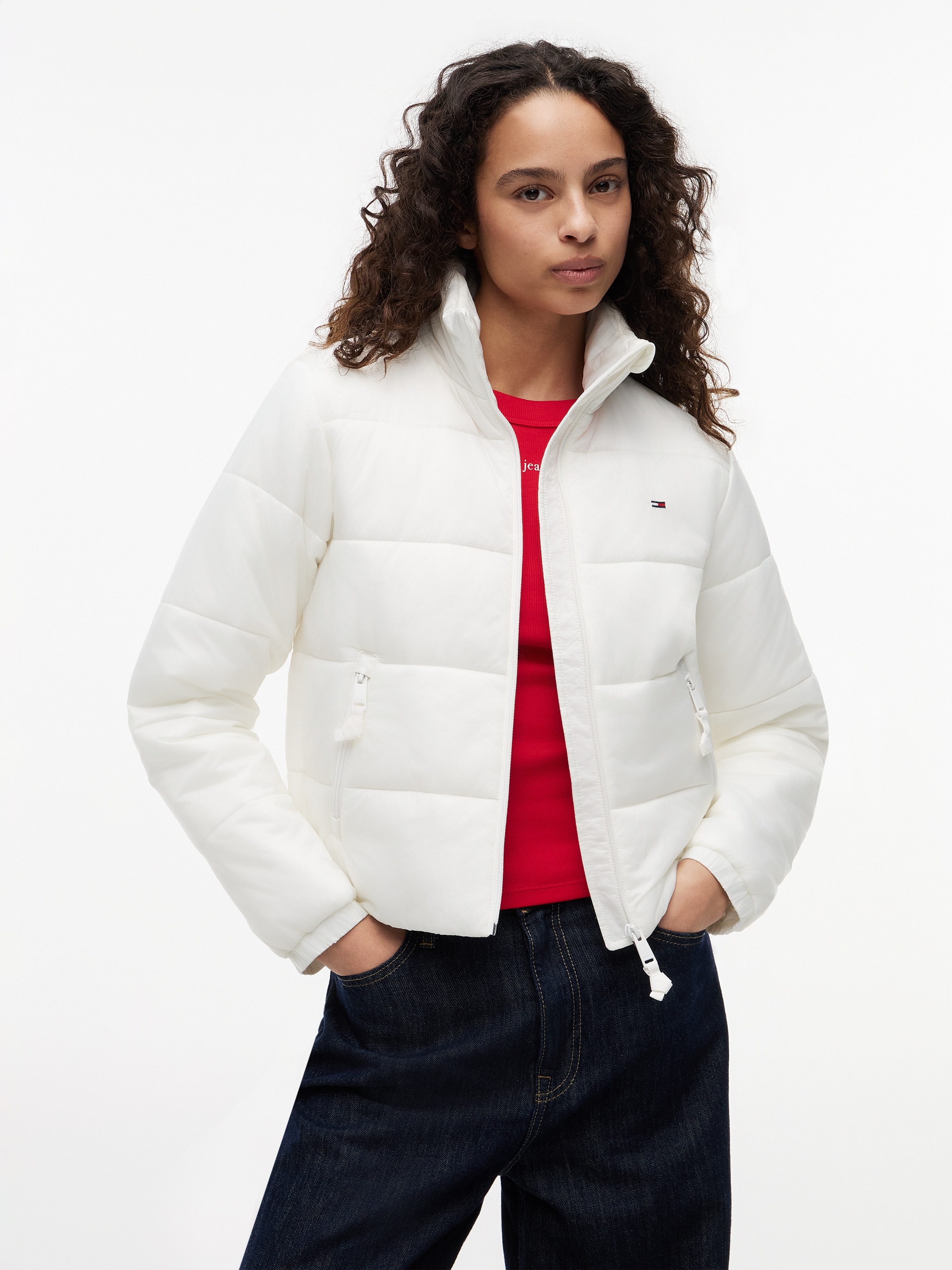 Tommy Jeans Steppjacke »TJW REG PADDED JACKET« Steppware, Reissverschlusstaschen, Stehkragen