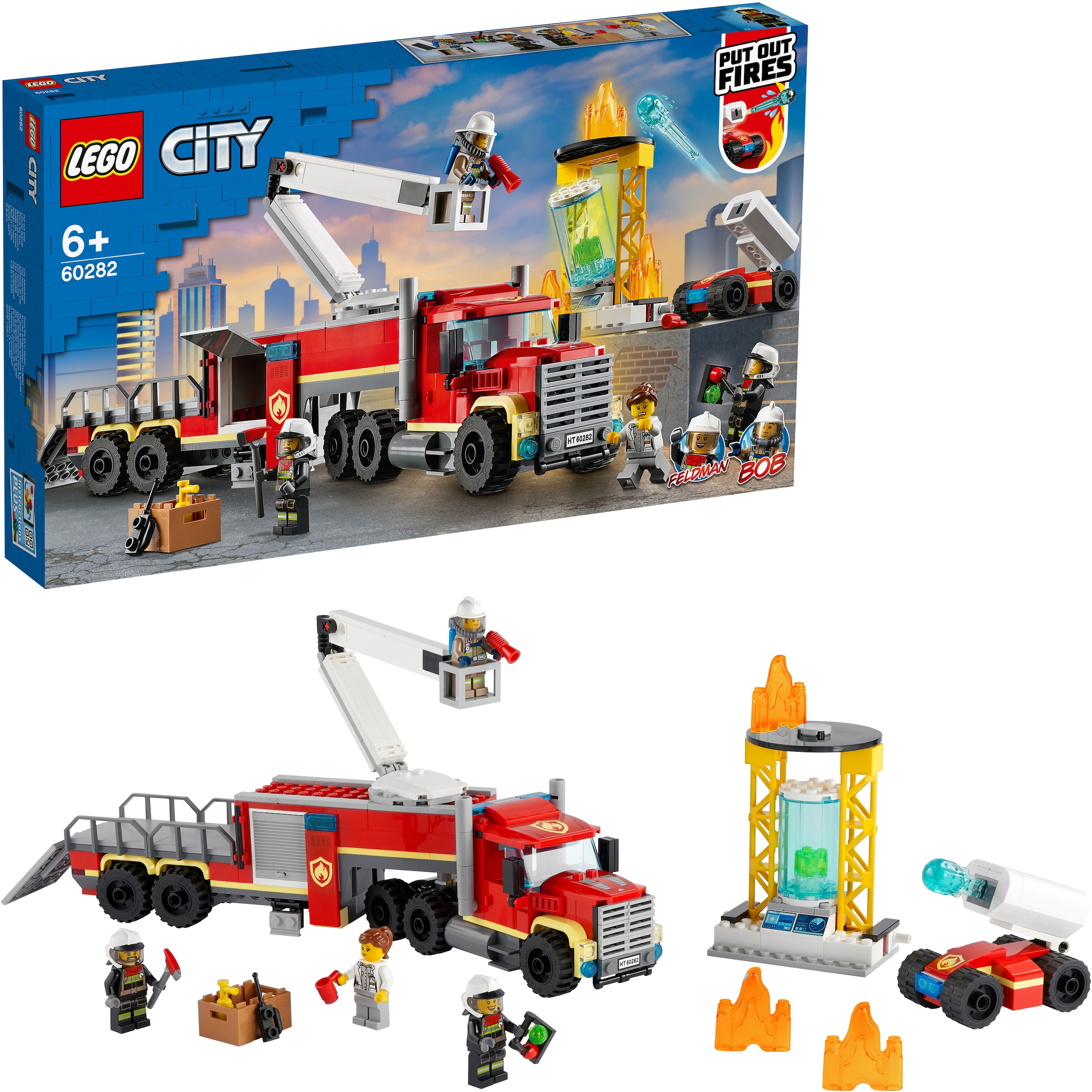 Image of LEGO® Konstruktionsspielsteine »Mobile Feuerwehreinsatzzentrale (60282), LEGO® City Fire«, (380 St.), Made in Europe bei Ackermann Versand Schweiz