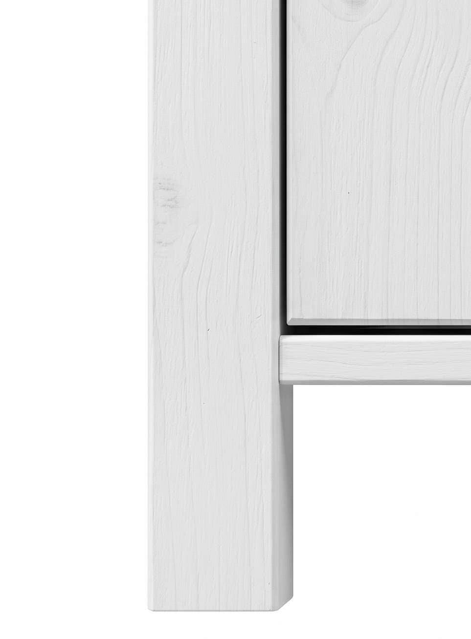 GOODproduct Vitrine »Mikkeli Glasvitrine mit 1 Schubkasten, Knopfgriffen aus Metall« aus massiver FSC®-zertifizierter Kiefer, moderner Landhausstil