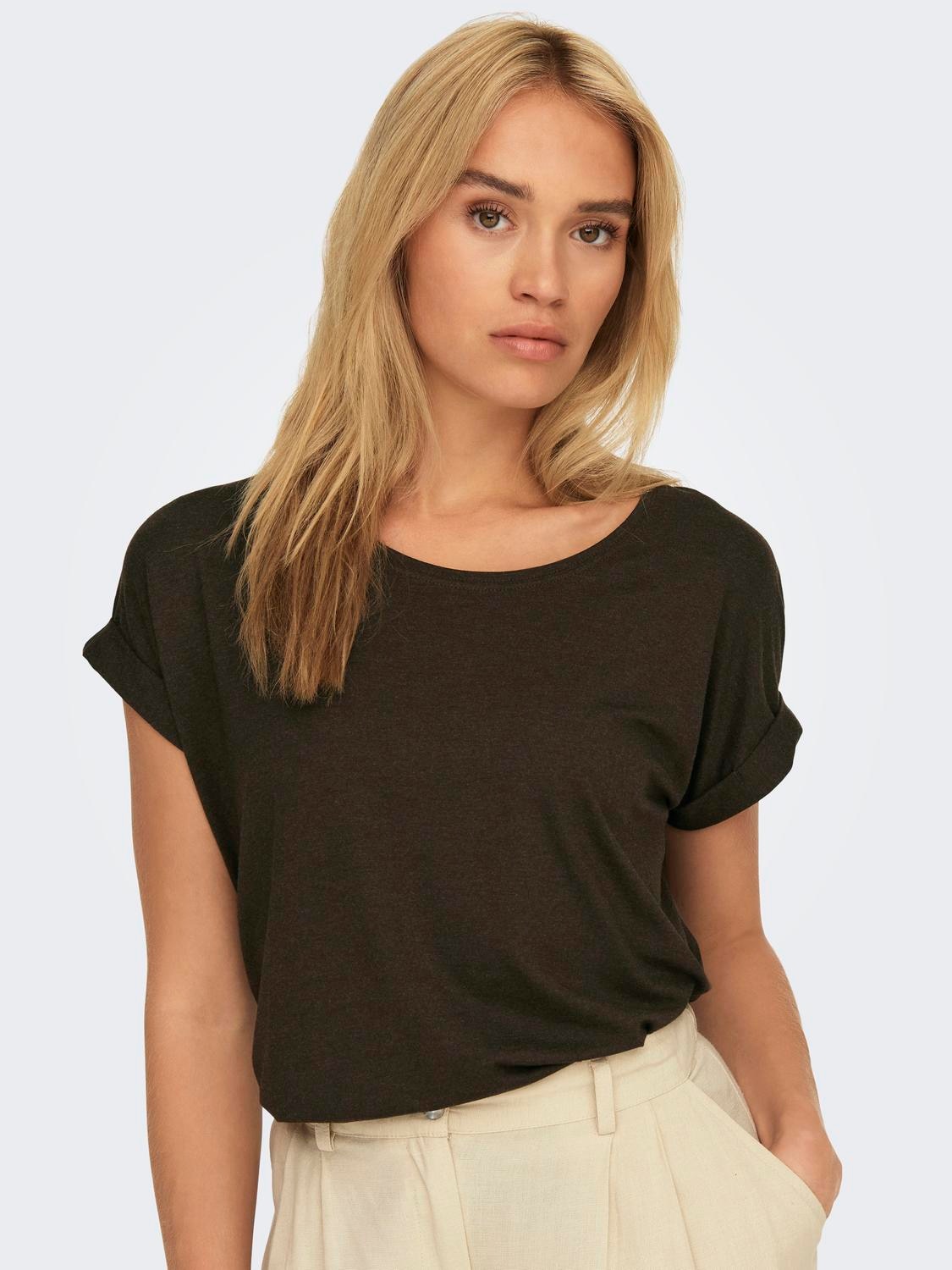ONLY T-Shirt »ONLMOSTER S/S O-NECK TOP NOOS JRS«, mit Aufschlag am Arm