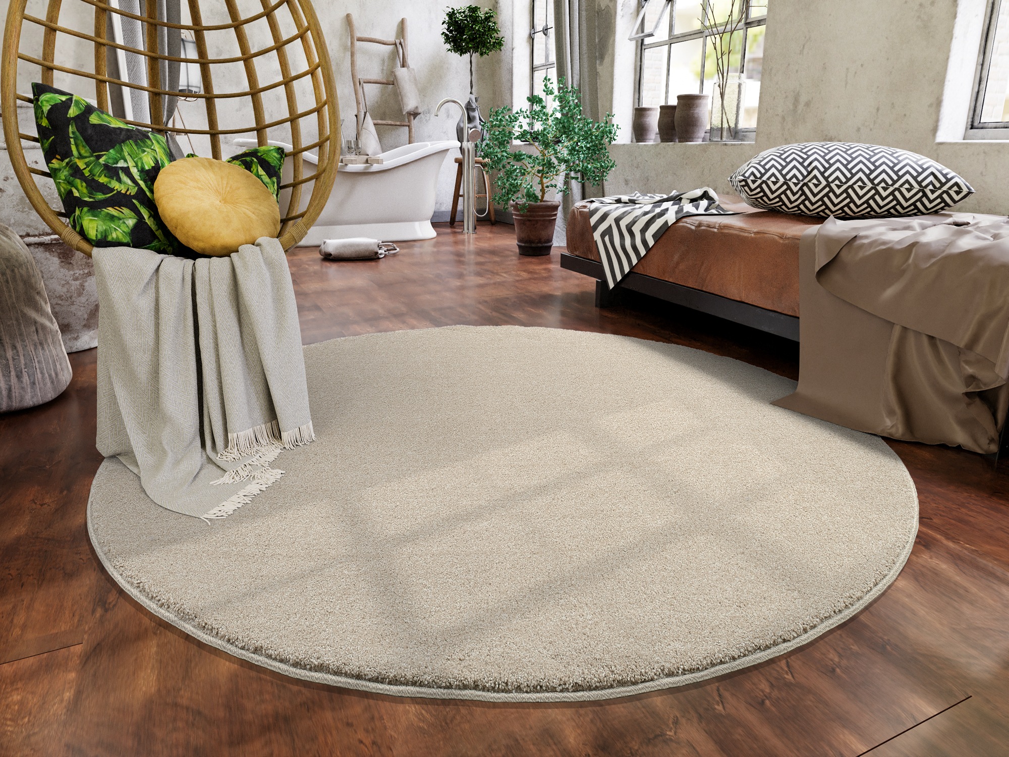 OCI DIE TEPPICHMARKE Teppich »NEW VILLA MELANGE«, rund, 20 mm Höhe, maschinell gewebt, strapazierfähig, alle Wohnräume