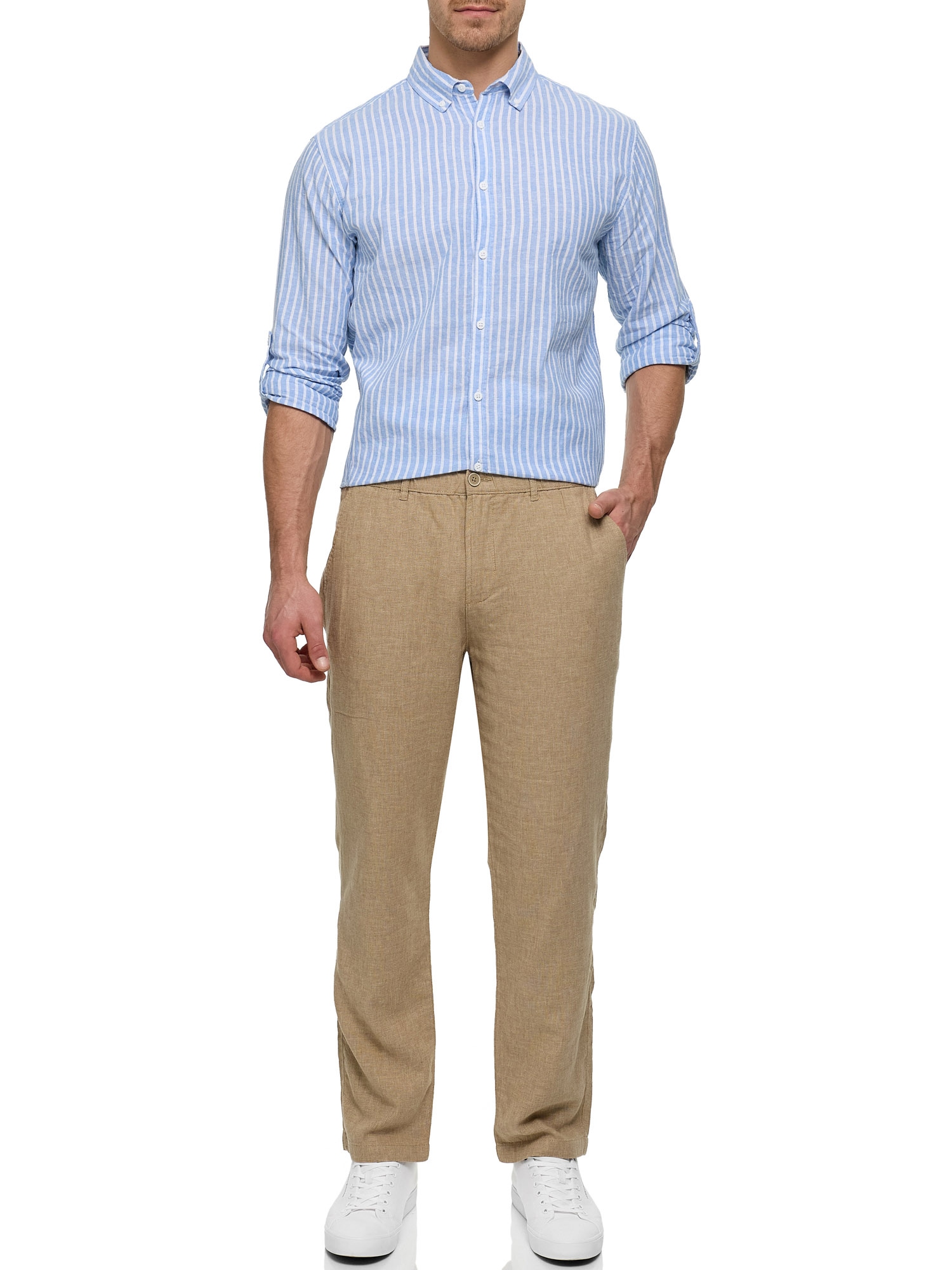Indicode Leinenhose »INTrope Pant«  Sommerliches Material mit Leinen, regular fit