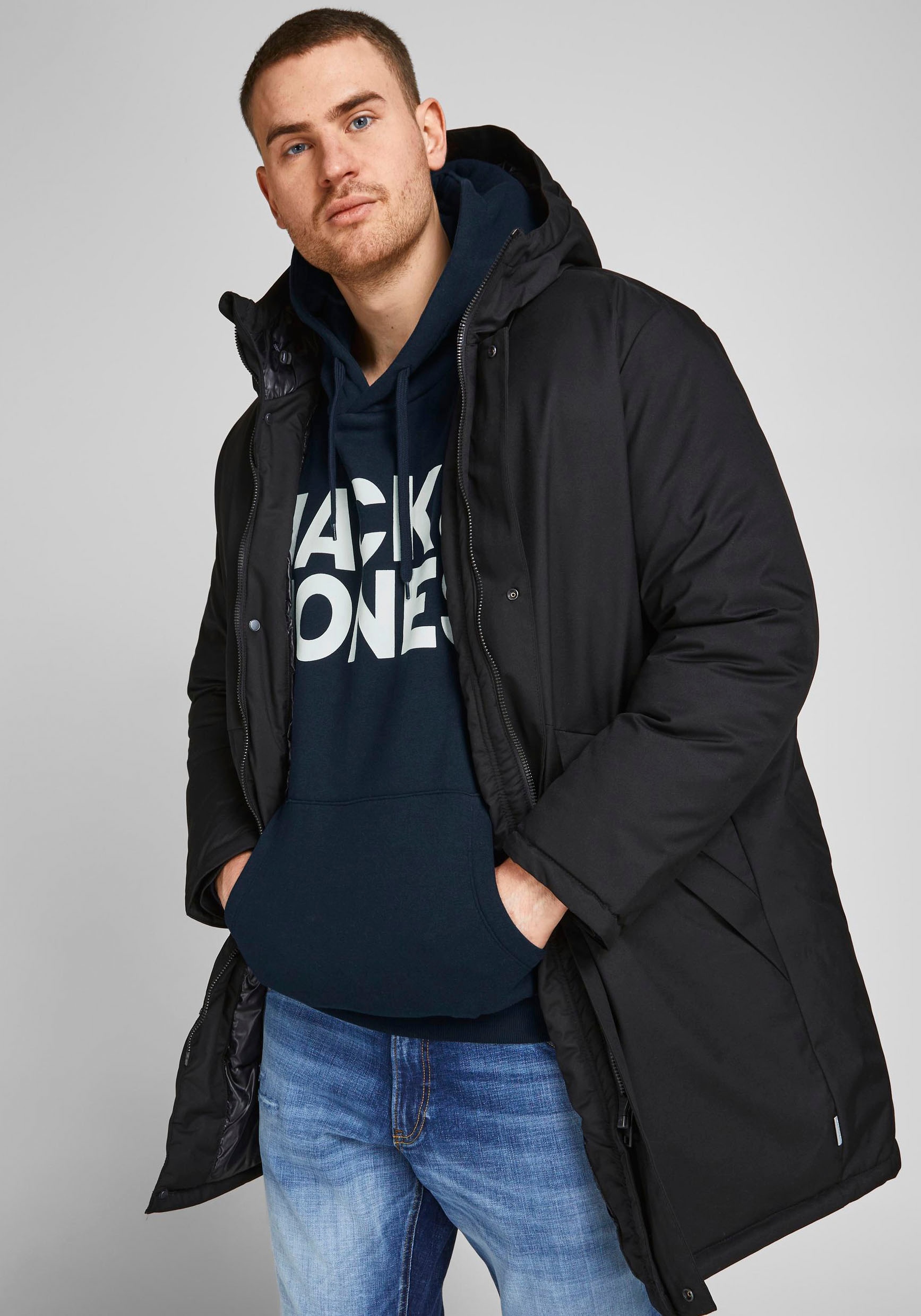 Jack & Jones PlusSize Kapuzensweatshirt »CORP LOGO SWEAT HOOD«, Bis Grösse 6XL