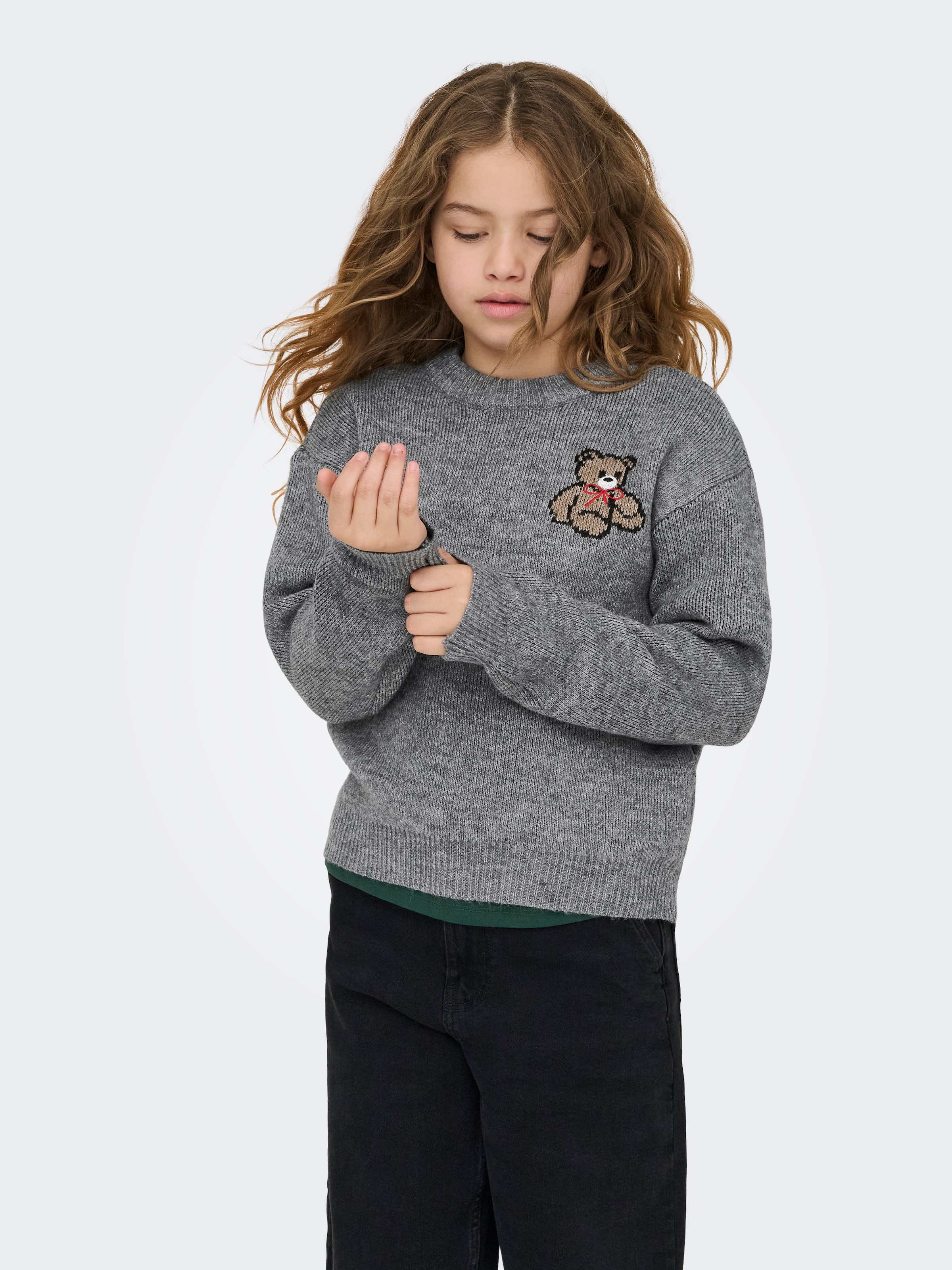 Image of KIDS ONLY Strickpullover "KOGTEDDY L/S PULLOVER KNT NOOS" Kunstfaser, regular fit