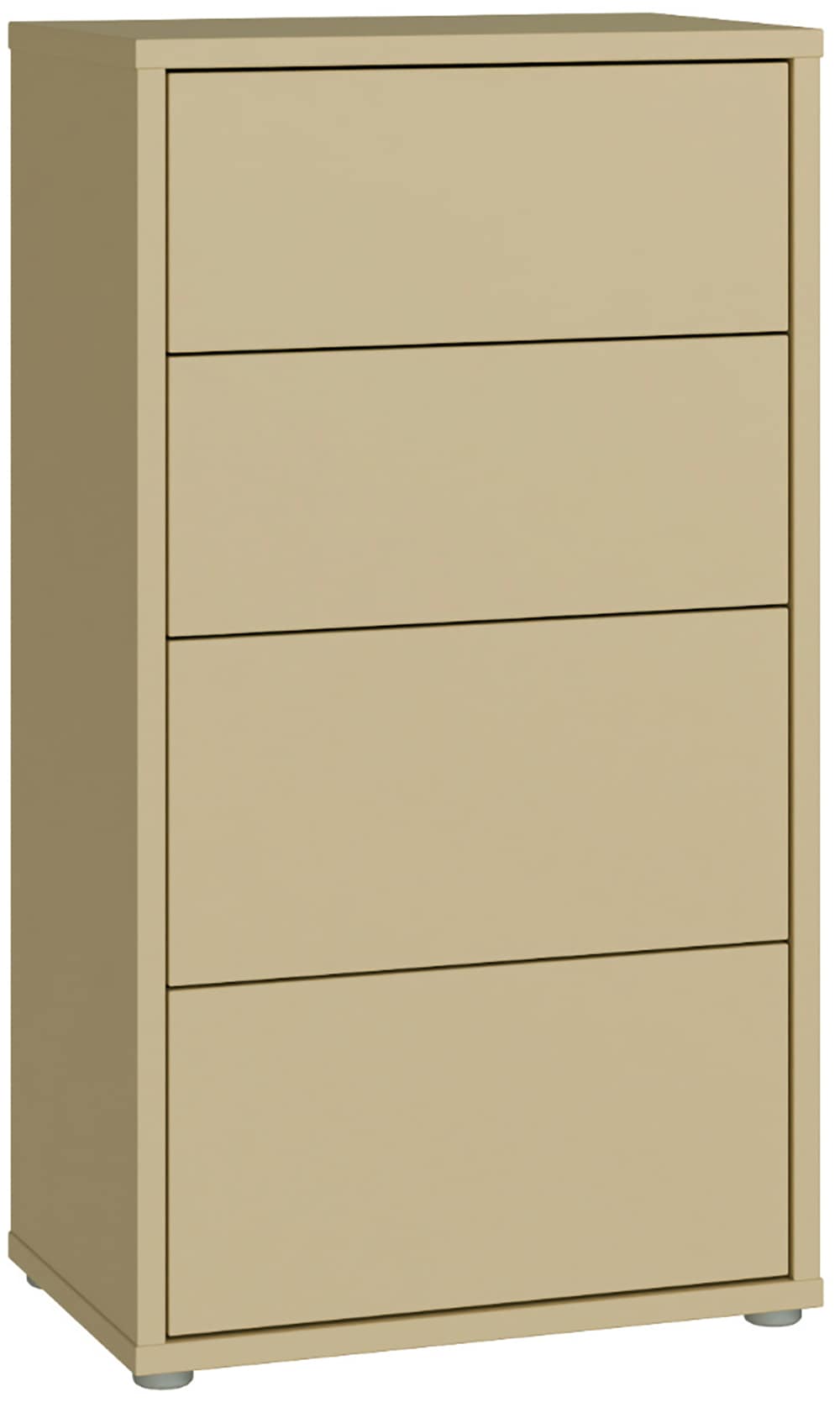 Image of FORTE Kommode "Alice Springs, Kommode Höhe 99,1 cm, 4 Schubkästen" Schubkästen mit Vollauszug, Grifflos, Push to open
