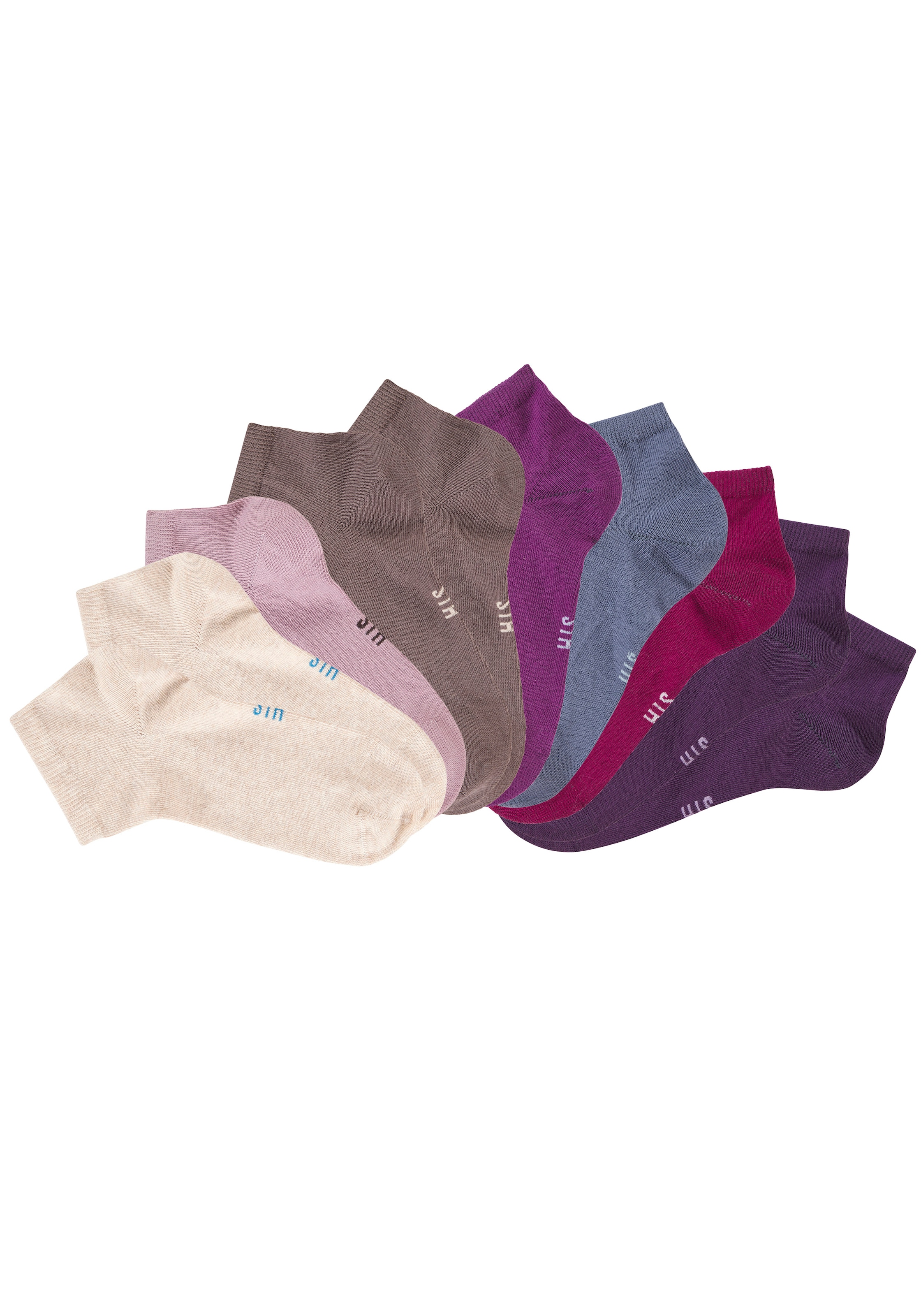H.I.S Basicsocken »Damen und Herren Atmungsaktiver Baumwollanteil; Business, Basic« Packung, 20 Paar tlg. zwei Längen im Kombi Pack