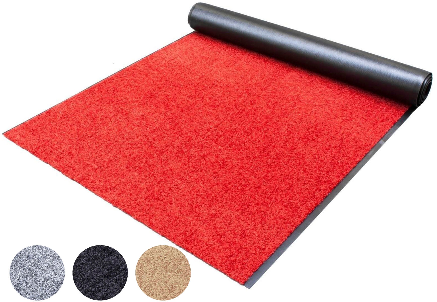 Image of Primaflor-Ideen in Textil Läufer "Schmutzfangläufer CLEAN, Made in Belgium" rechteckig 9 mm Höhe Schmutzfangmatte, Uni Farben, strapazierfähig, rutschhemmend, waschbar