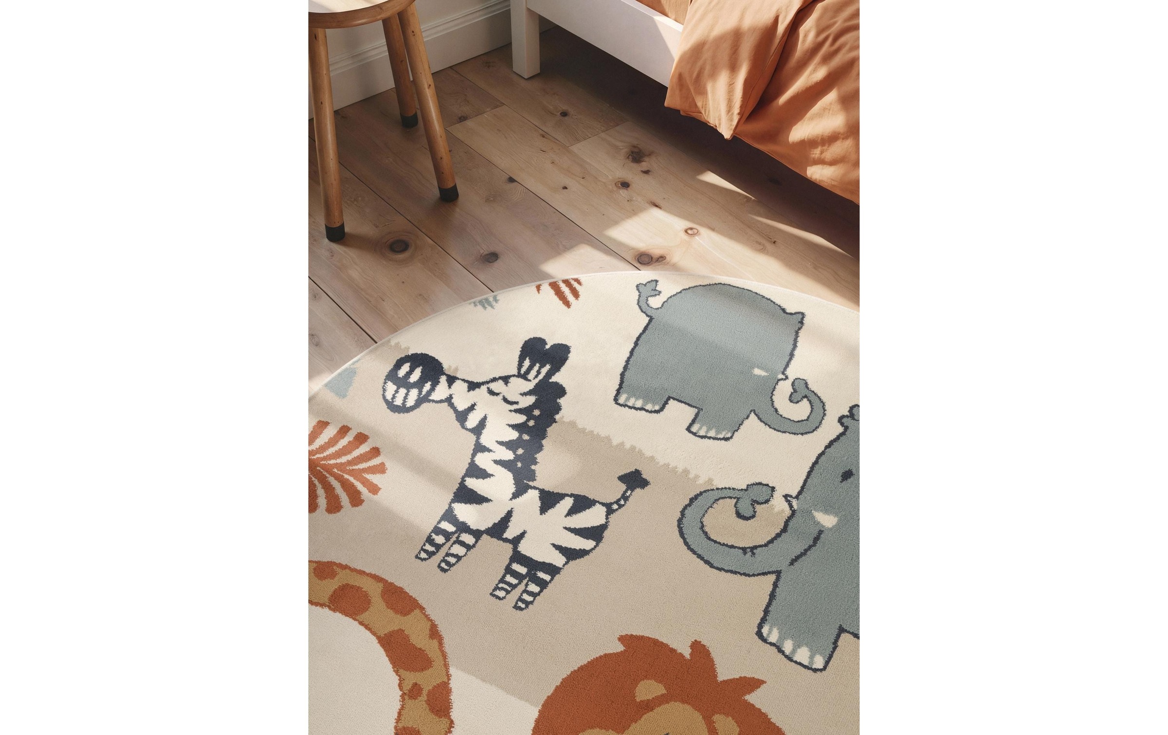 HANSE Home Kinderteppich »Savanna« rund 10 mm Höhe Pflegeleicht, Weich, Kinderzimmer, Spielteppich, Spielunterlage