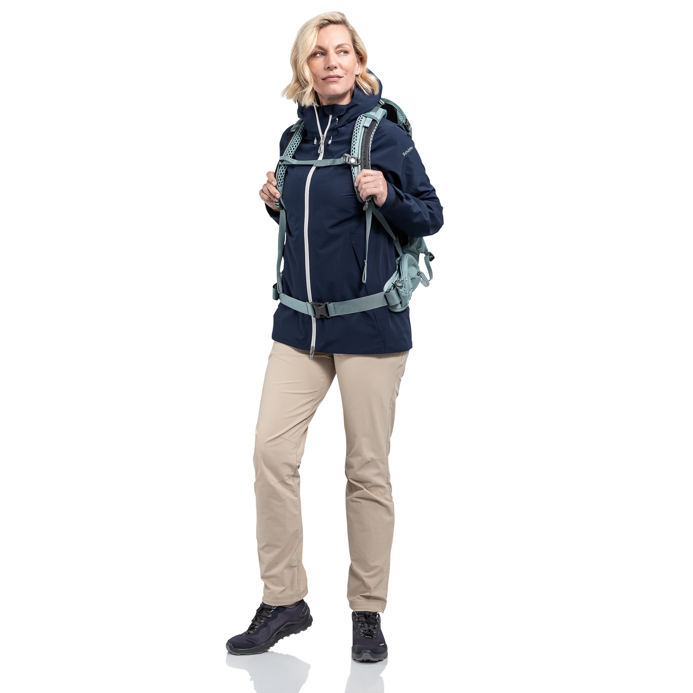 Schöffel Outdoorjacke, mit Kapuze, Wasser- und Windabweisend