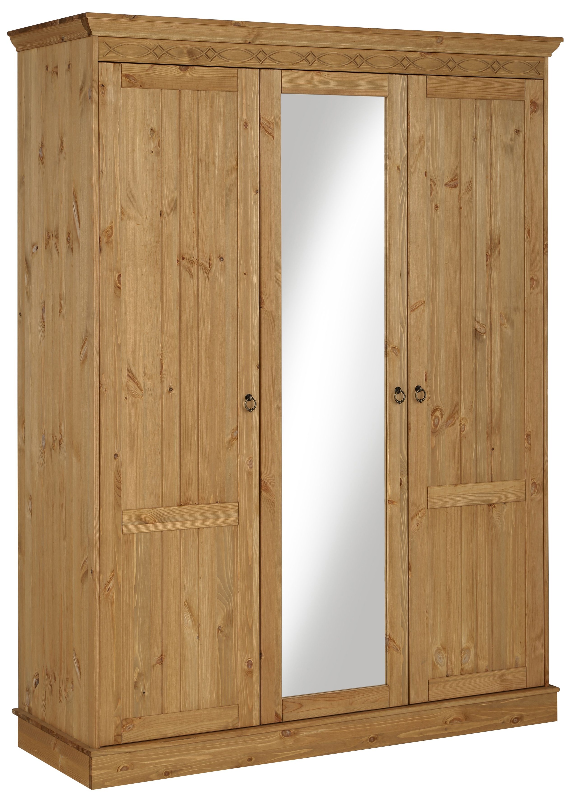 Image of GOODproduct Kleiderschrank "Indra" Landhausstil mit Spiegel und flexiblem Stauraumkonzept