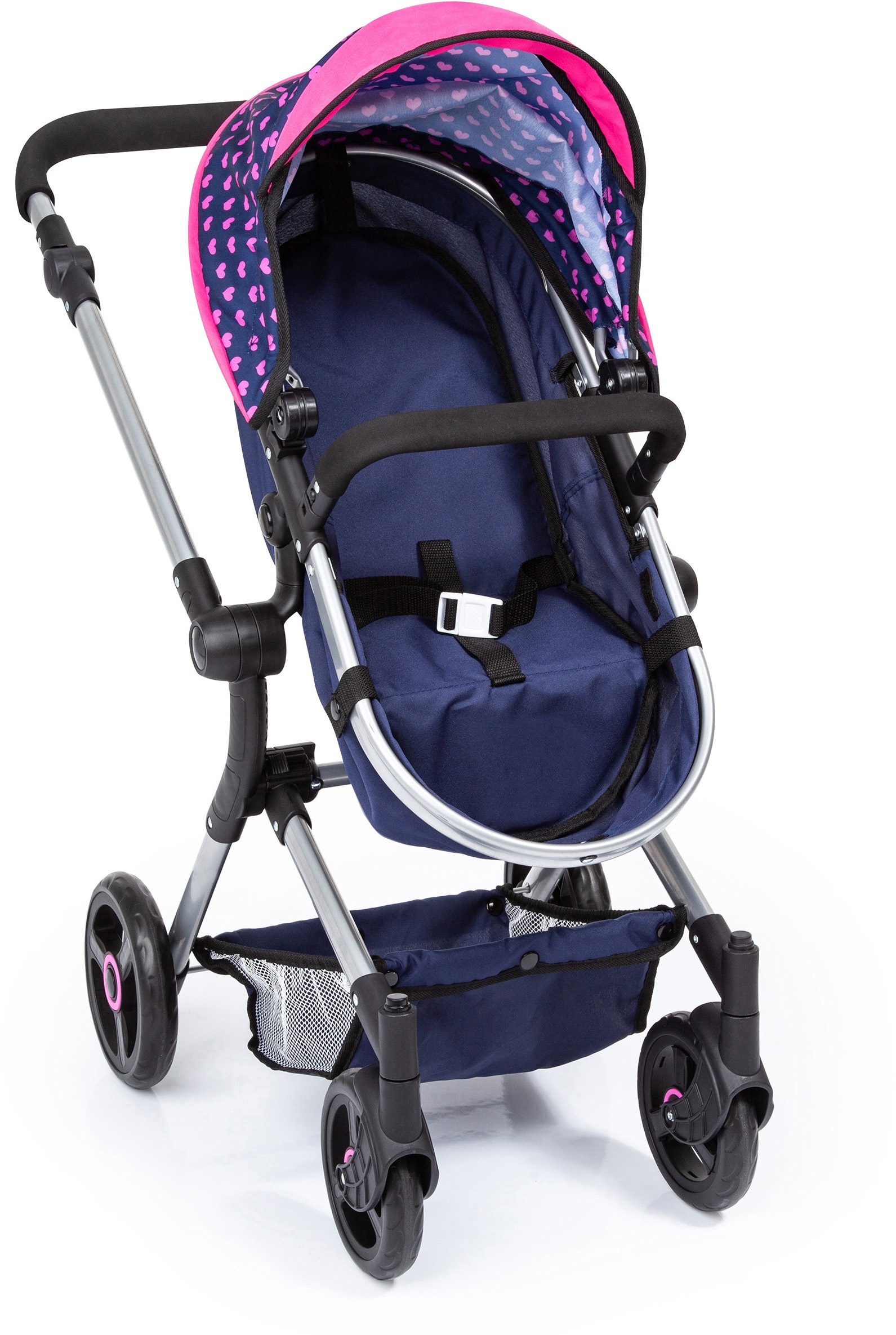 Bayer Kombi-Puppenwagen »Vario, Blau/Pink«, inkl. Wickeltasche