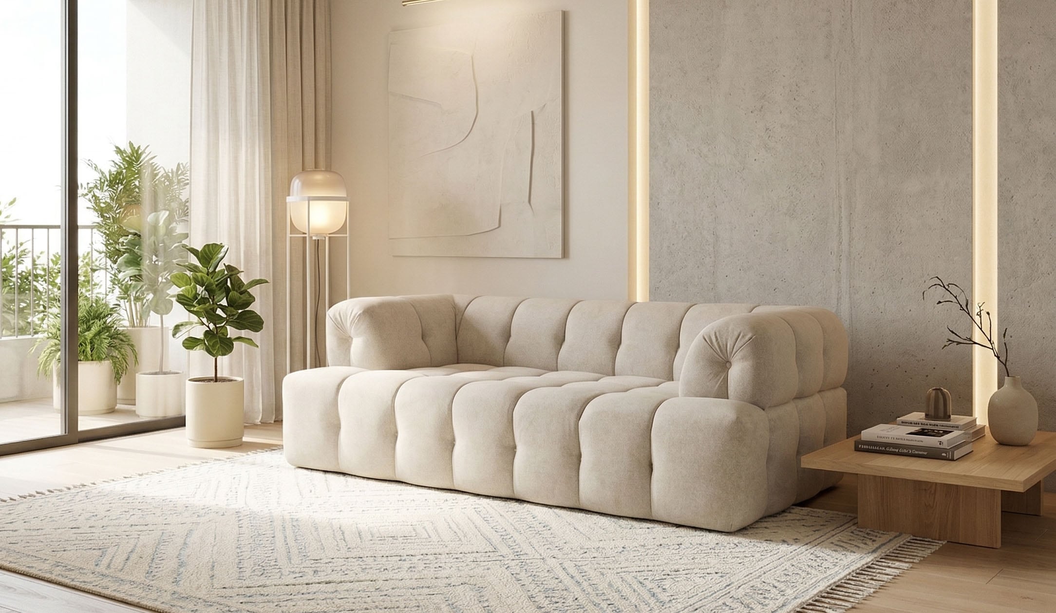 Home affaire 2-Sitzer »APERIRE Design-Sofa, moderne Steppung, Breite 180 cm« mit Wellenunterfederung, gemütlich und modern, komfortables Sitzgefühl