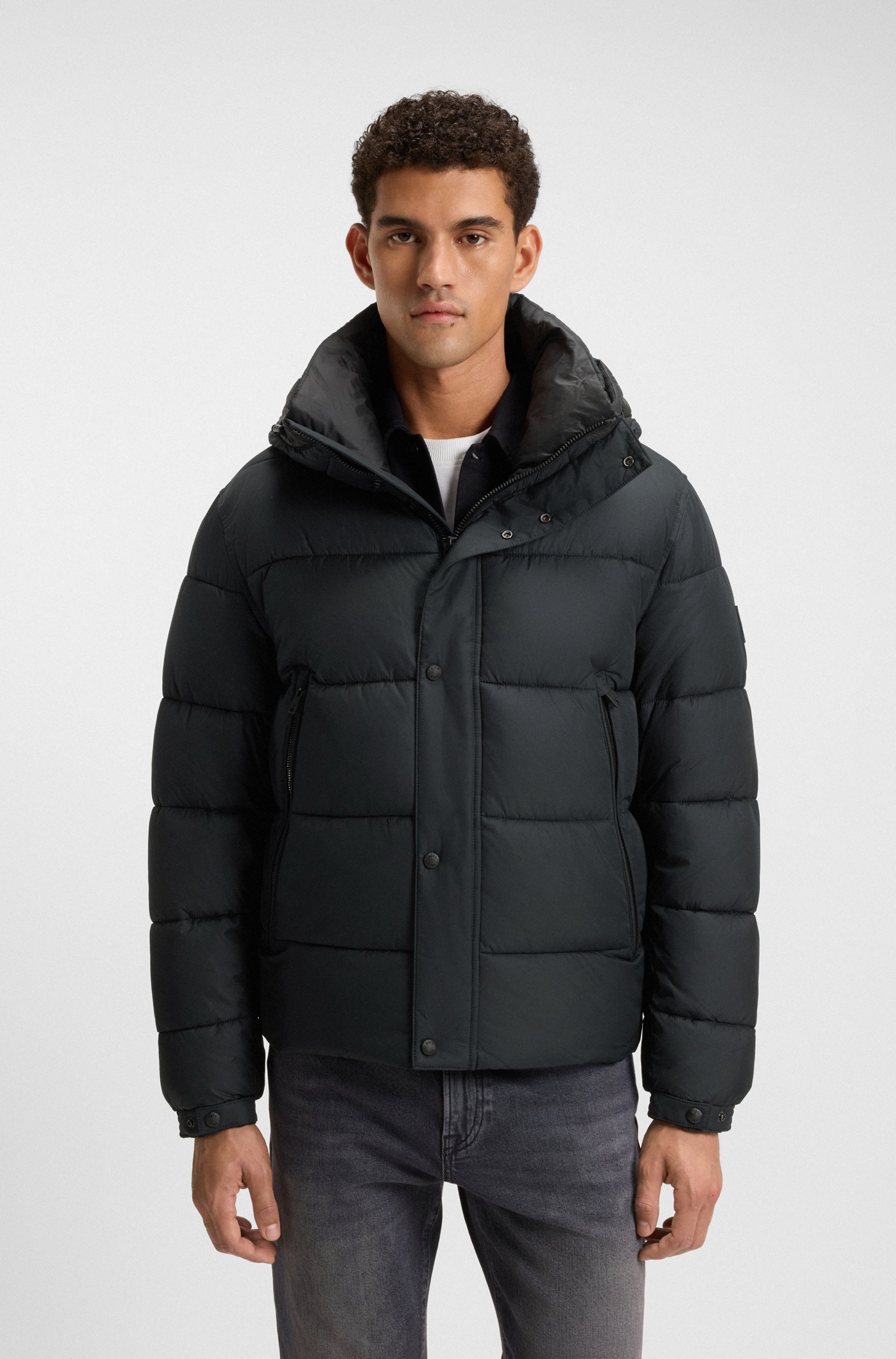 BOSS ORANGE Veste matelassée »Omaris« mit Kapuze mit Reissverschlusstaschen