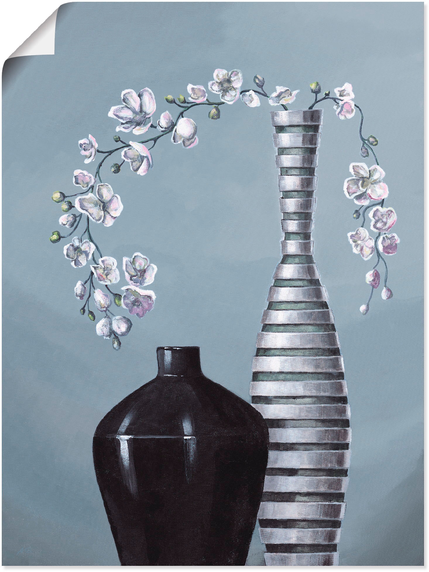 Wandbild »Metallische Vasen«, Vasen & Töpfe, (1 St.), als Alubild, Outdoorbild,...