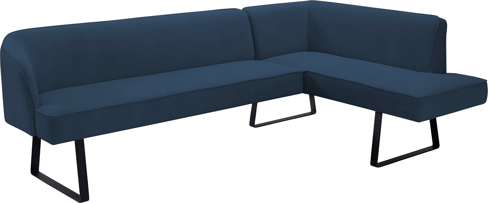 exxpo - sofa fashion Eckbank »Americano«, mit Keder und Metallfüssen, Bezug in verschiedenen Qualitäten