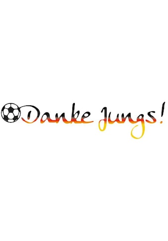 Wandtattoo »Fussball Spruch Danke Jungs«, (1 St.)