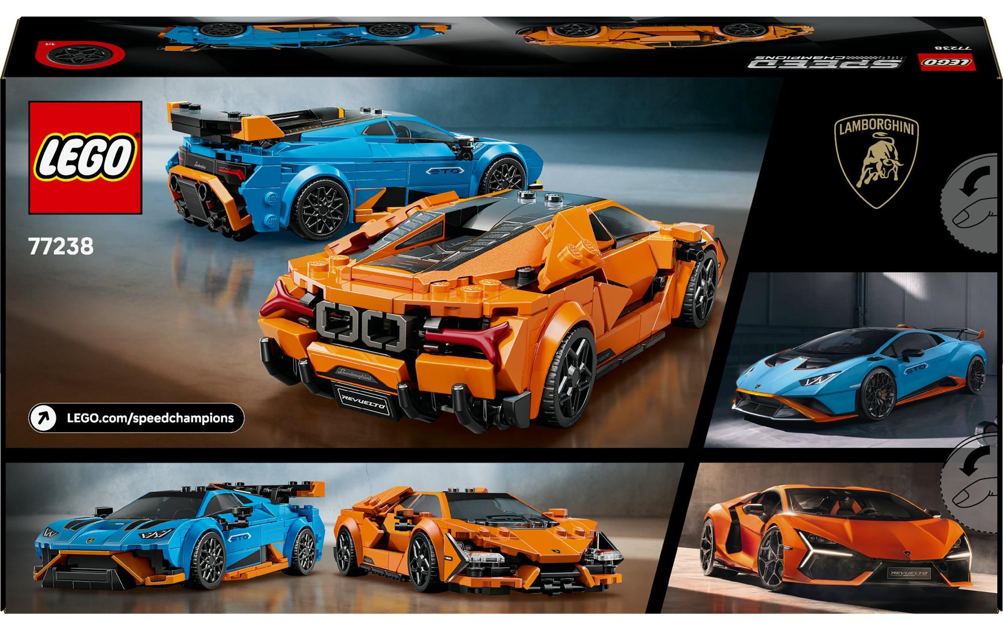 LEGO® Spielbausteine »LEGO® Speed Champions Lamborghini Revuelto und Huracán STO 77238«