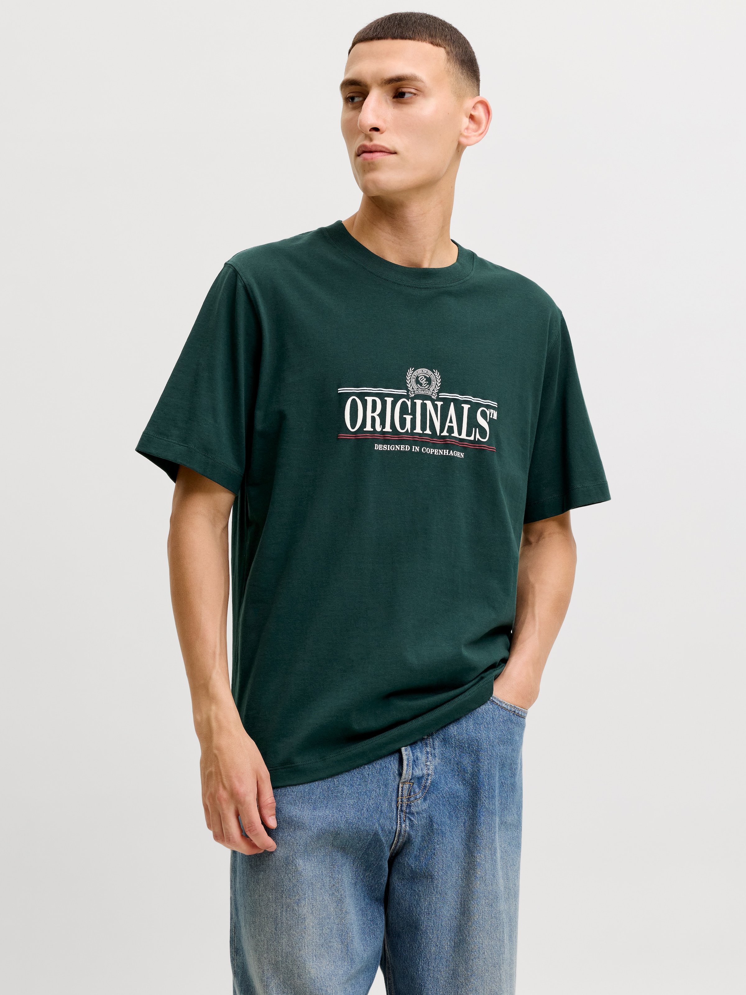 Image of Jack & Jones T-Shirt "JORFREDERIKSBERG GRAPHIC BOX TEE SS CN" Baumwolle, regular fit