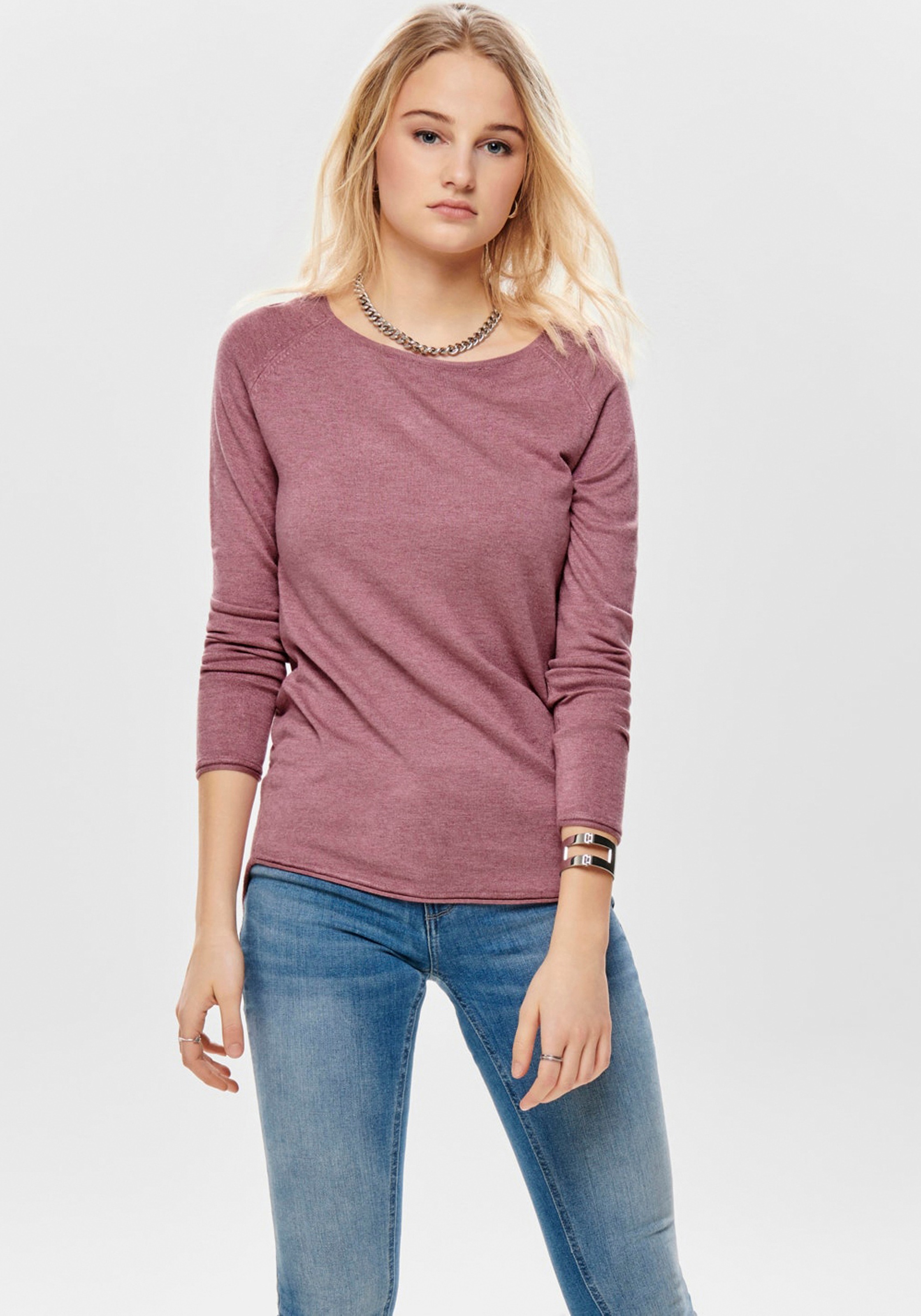 Image of Only Longpullover »ONLMILA«, mit weitem Rundhalsausschnitt bei Ackermann Versand Schweiz