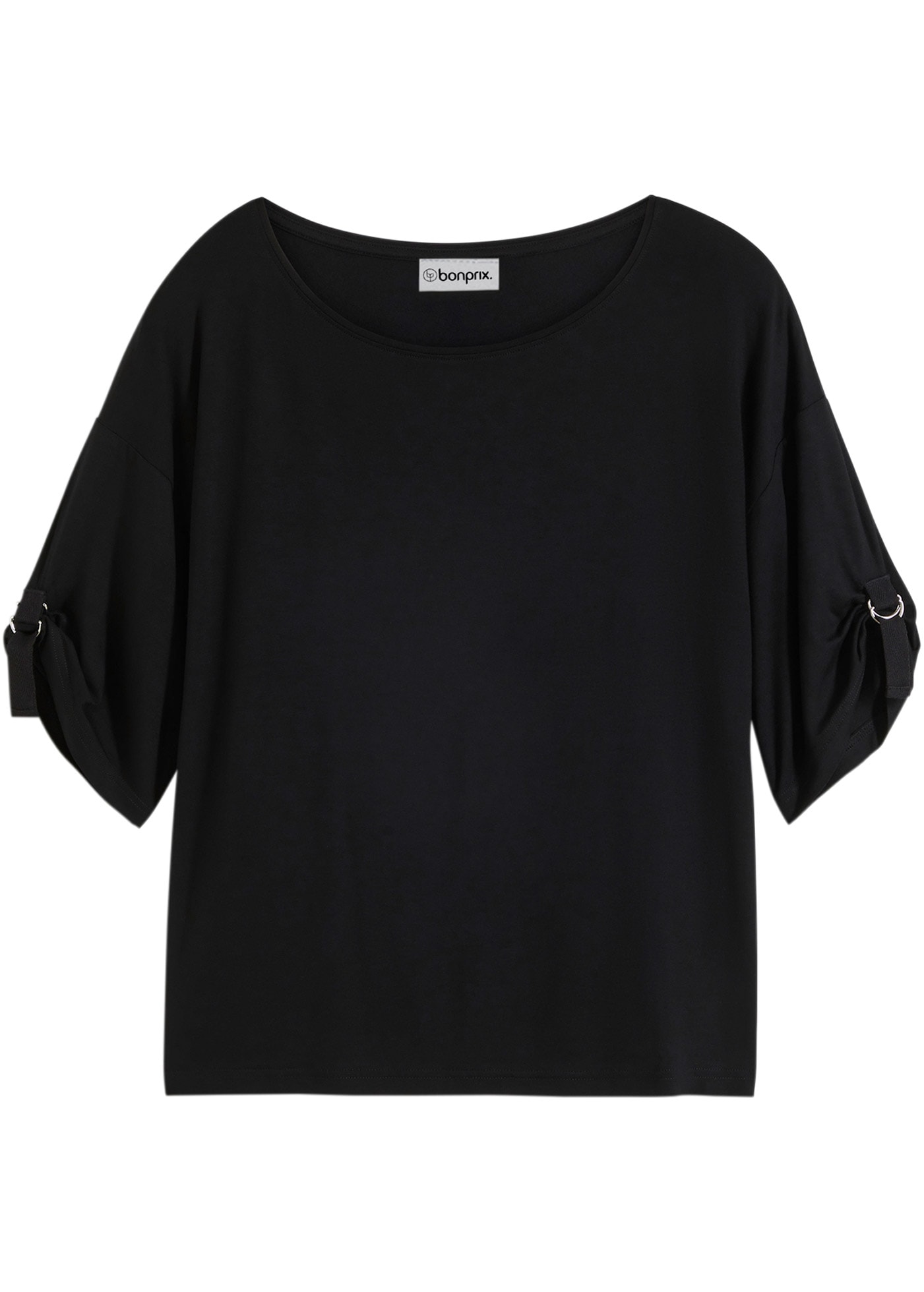 bonprix T-Shirt lockere Passform, Halbarm mit Deko-Detail
