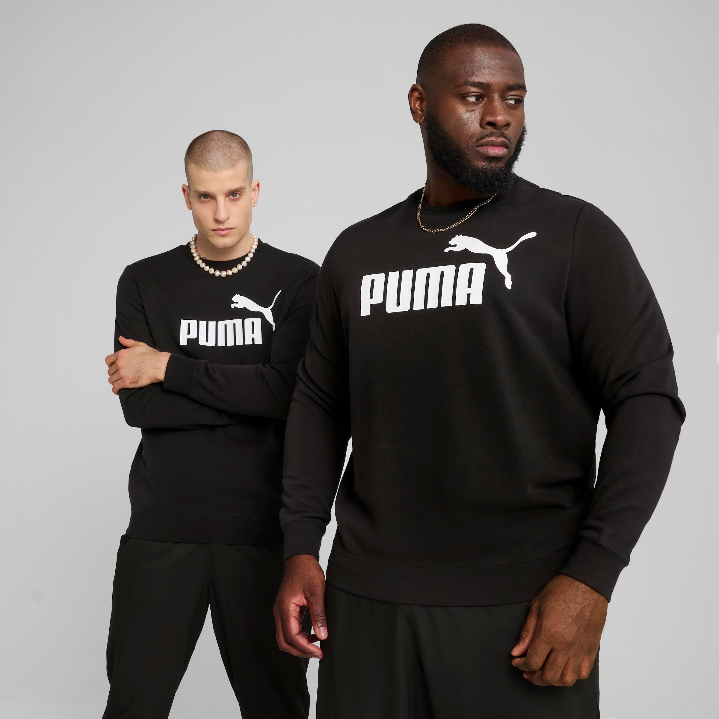 Image of PUMA Langarmshirt "ESS NO 1 LOGO CREW TR" mit Relaxed Fit, mit Rundhalsausschnitt