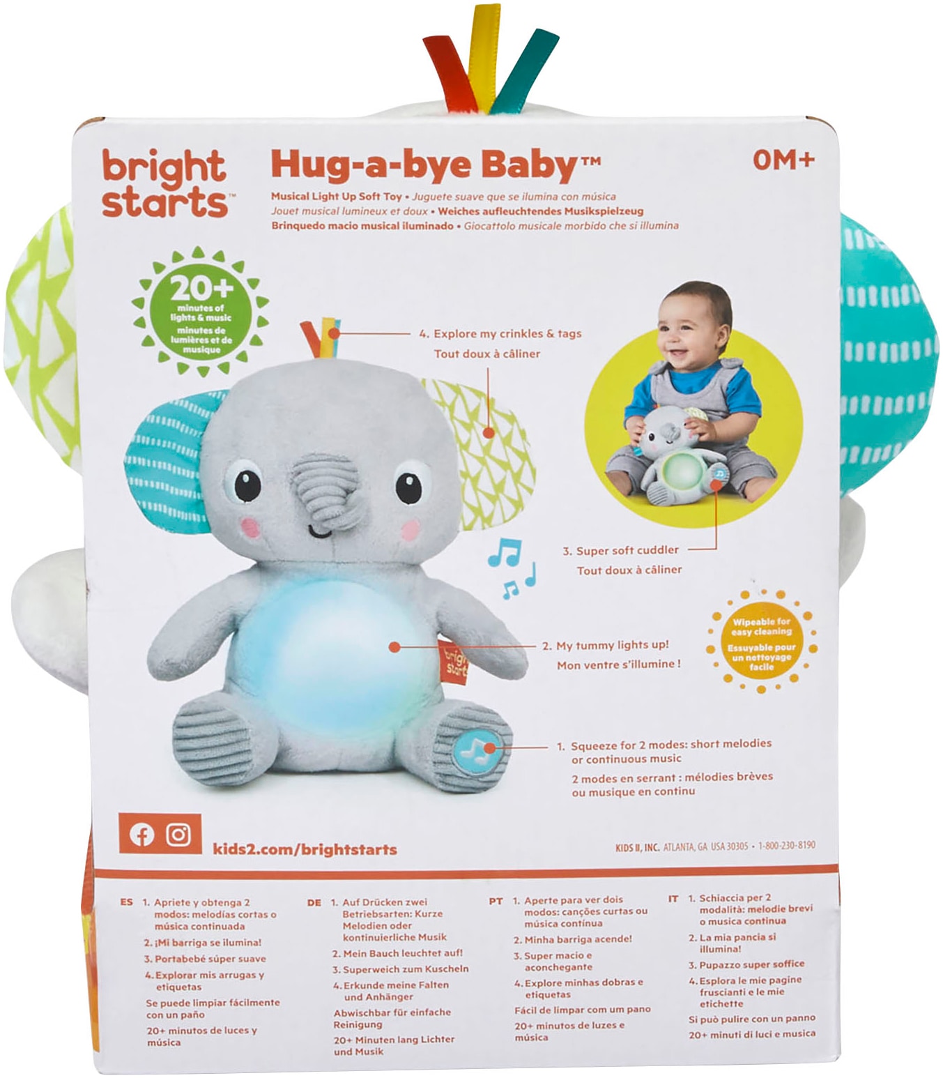 Bright Starts Figurine en peluche »Hug-a-bye Baby™ Musical Light Up Soft Toy​« mit Licht und Soundeffekten