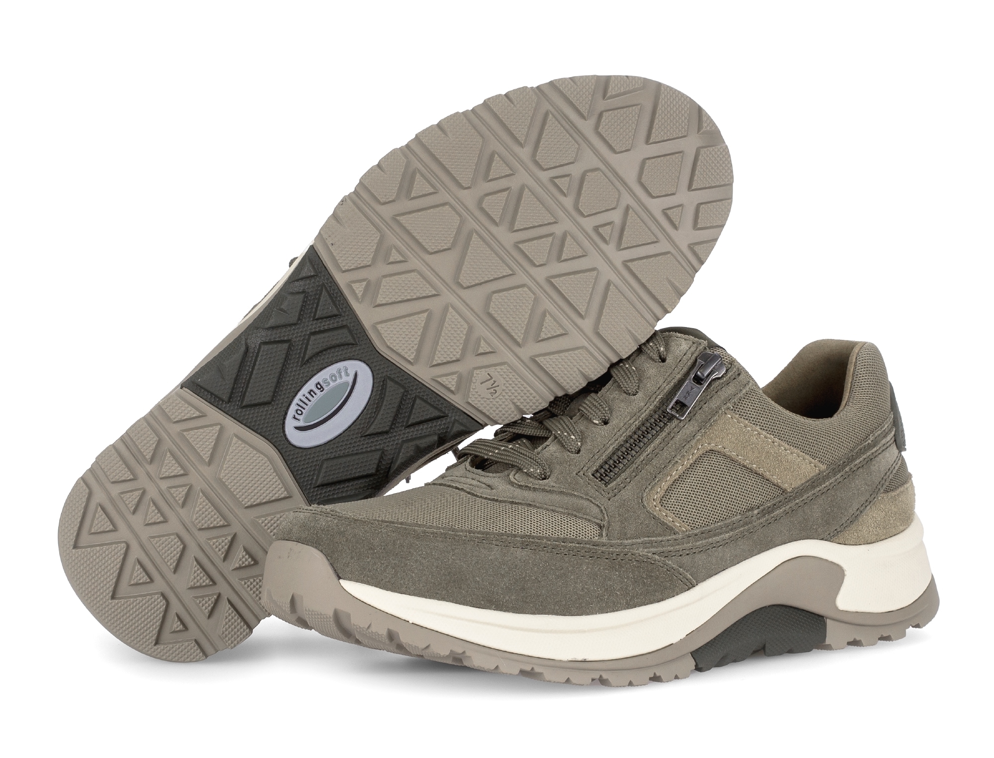 rollingsoft Keilsneaker  , Schnürschuh, Halbschuh, Freizeitschuh, Aussenreissverschluss, G-Weite