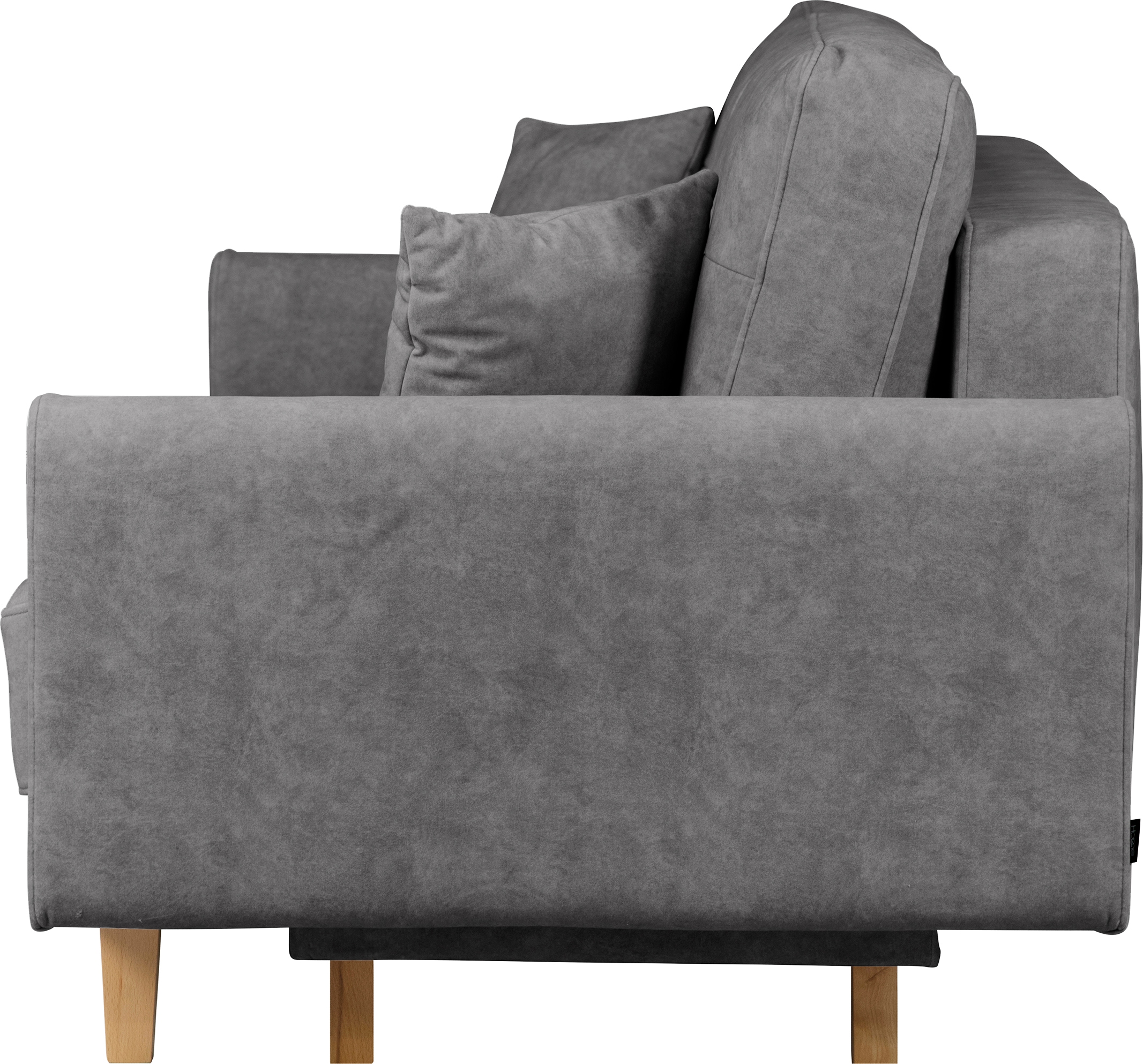 Home affaire 3-Sitzer »TRIPLO optionale Schlafsofa mit Bettkasten, Masse B/T/H: 215/100/89 cm«, Wahlweise Bettfunktion - Liegefläche 145x191 cm, Rücken-, Zierkissen