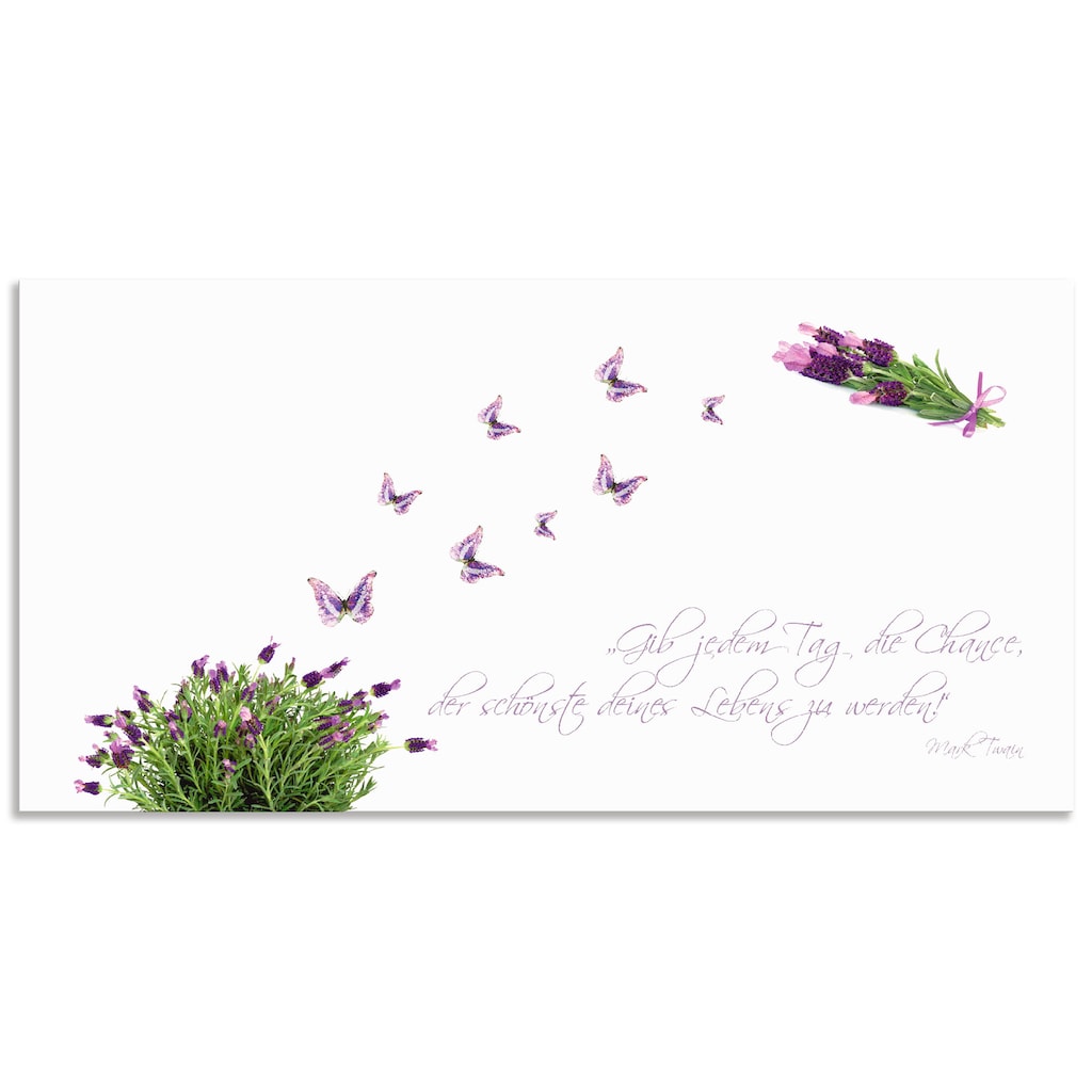 Artland Küchenrückwand »Lila Schmetterlinge an Lavendel«, (1 tlg.)