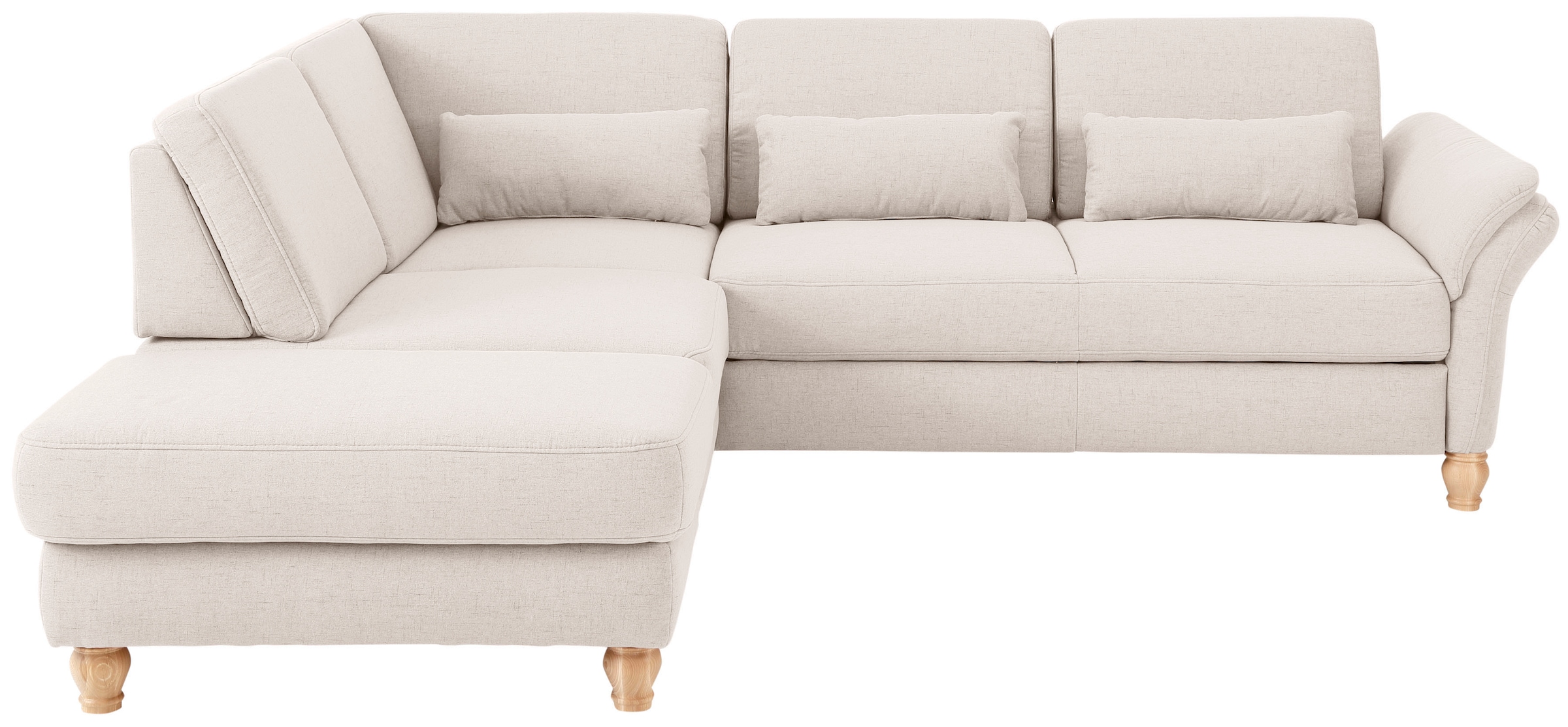Home affaire Ecksofa »Palace L-Form« incl. Sitztiefenverstellung, wahlweise mit Schlaffunktion und Stauraum