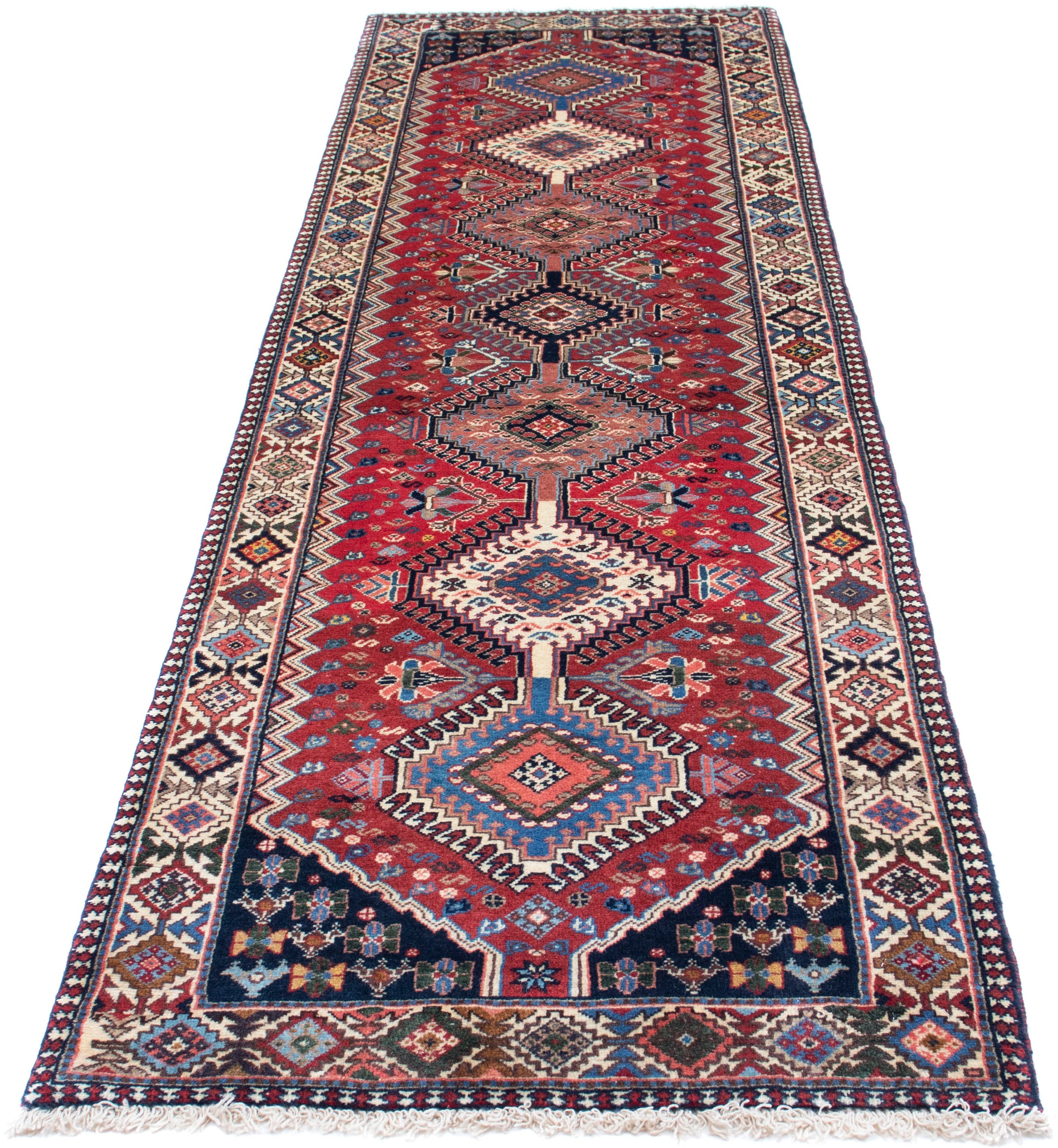 Image of morgenland Orientteppich »Perser - Nomadic - 292 x 80 cm - hellrot«, rechteckig, 10 mm Höhe, Wohnzimmer, Handgeknüpft, Einzelstück mit Zertifikat bei Ackermann Versand Schweiz