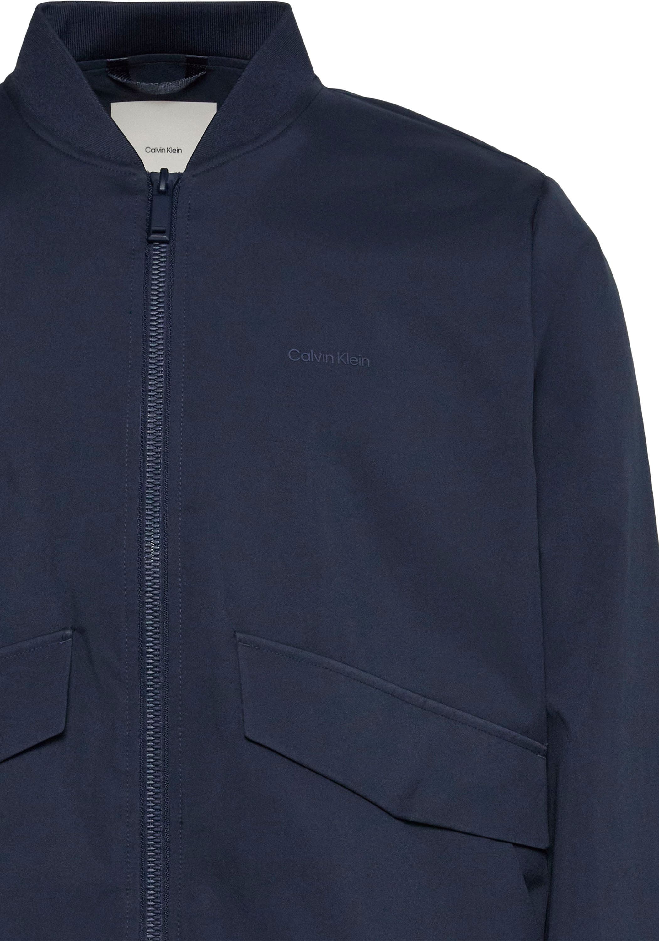 Calvin Klein Bomberjacke »LS SOFT TECH BOMBER JACKET« ohne Kapuze Regular fit mit Stehkragen