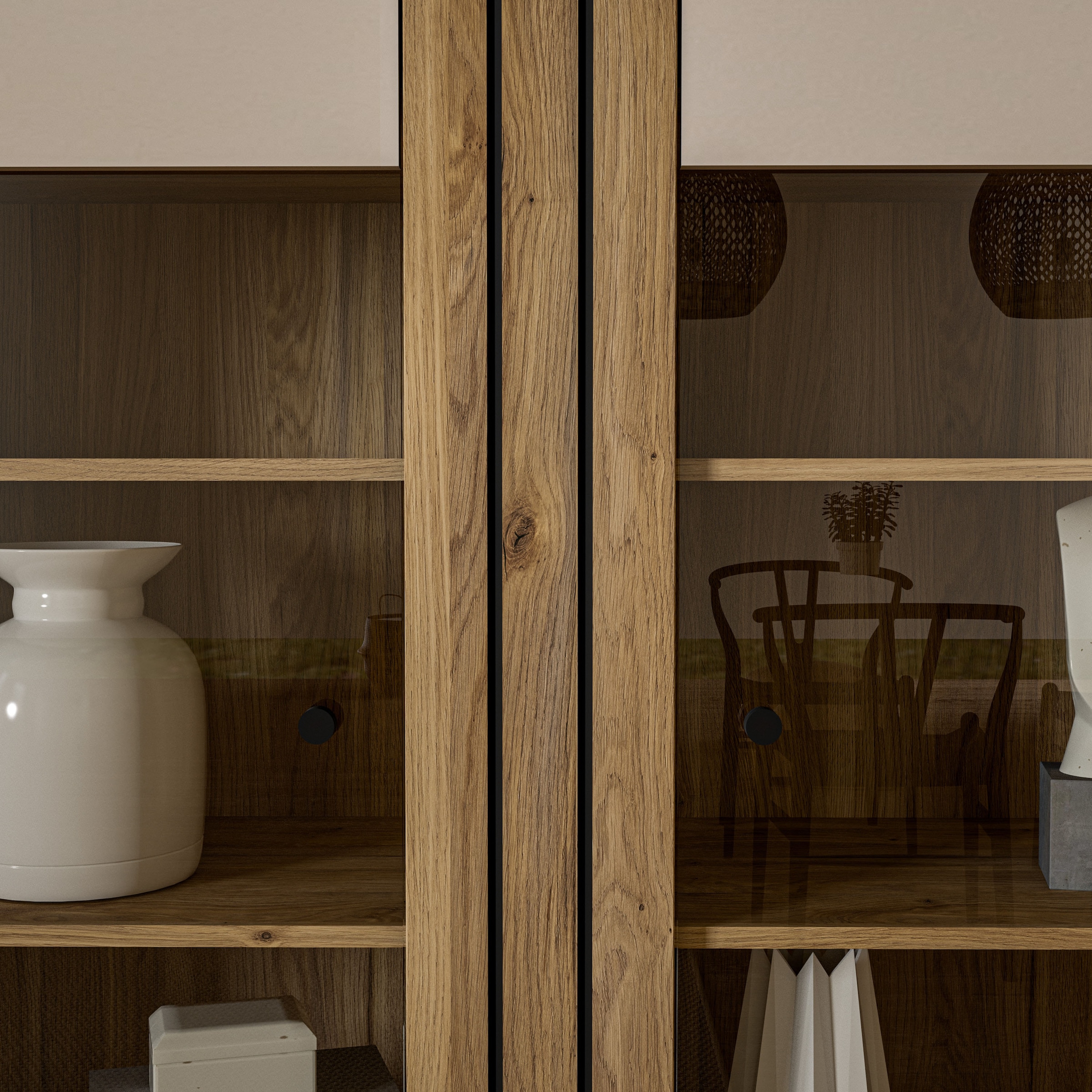 FORTE Highboard »Killarney« Highboardvitrine, Stauraum, Soft Close