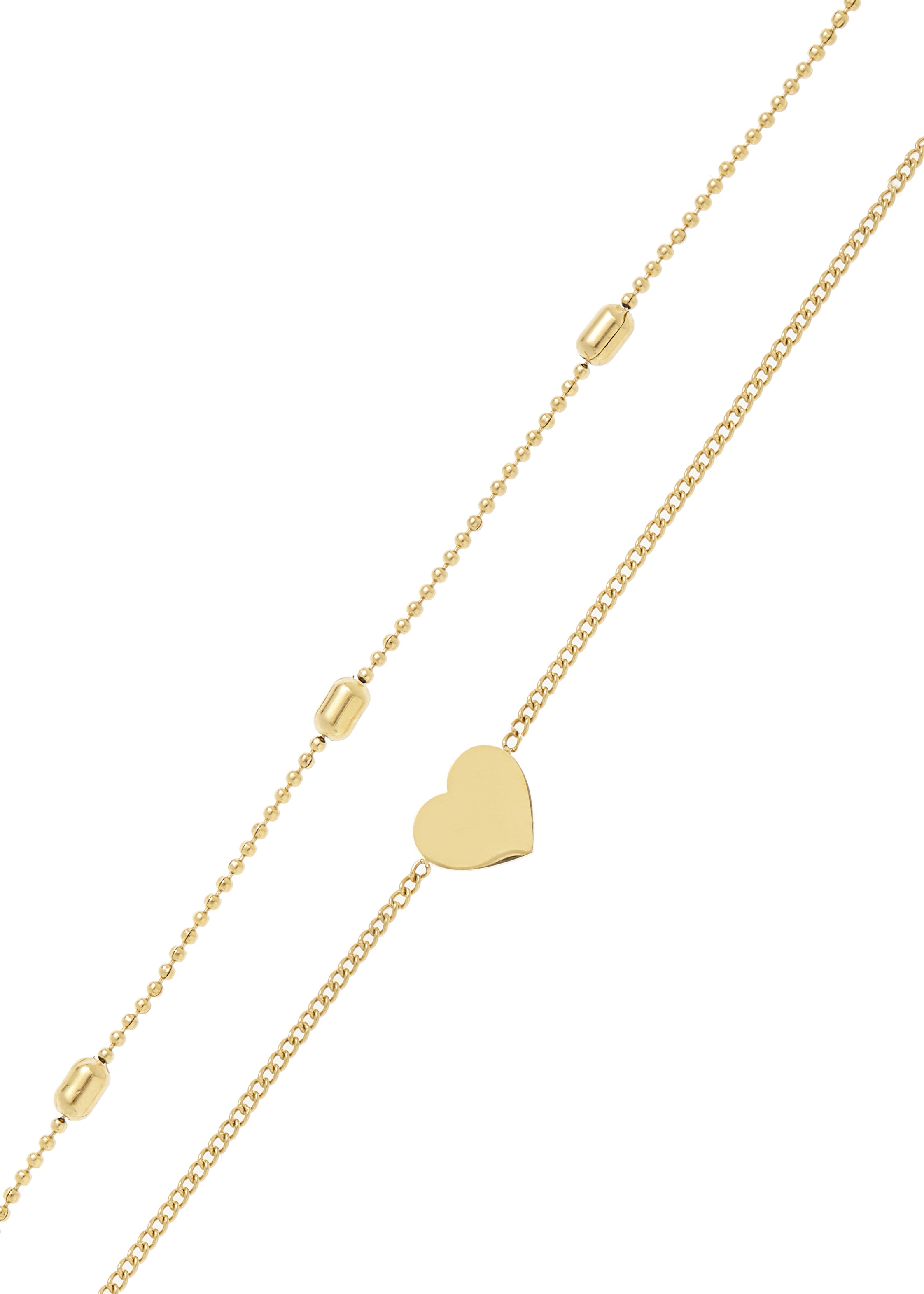 LASCANA Fusskette »Mit Herzanhänger« Aus vergoldetem Edelstahl