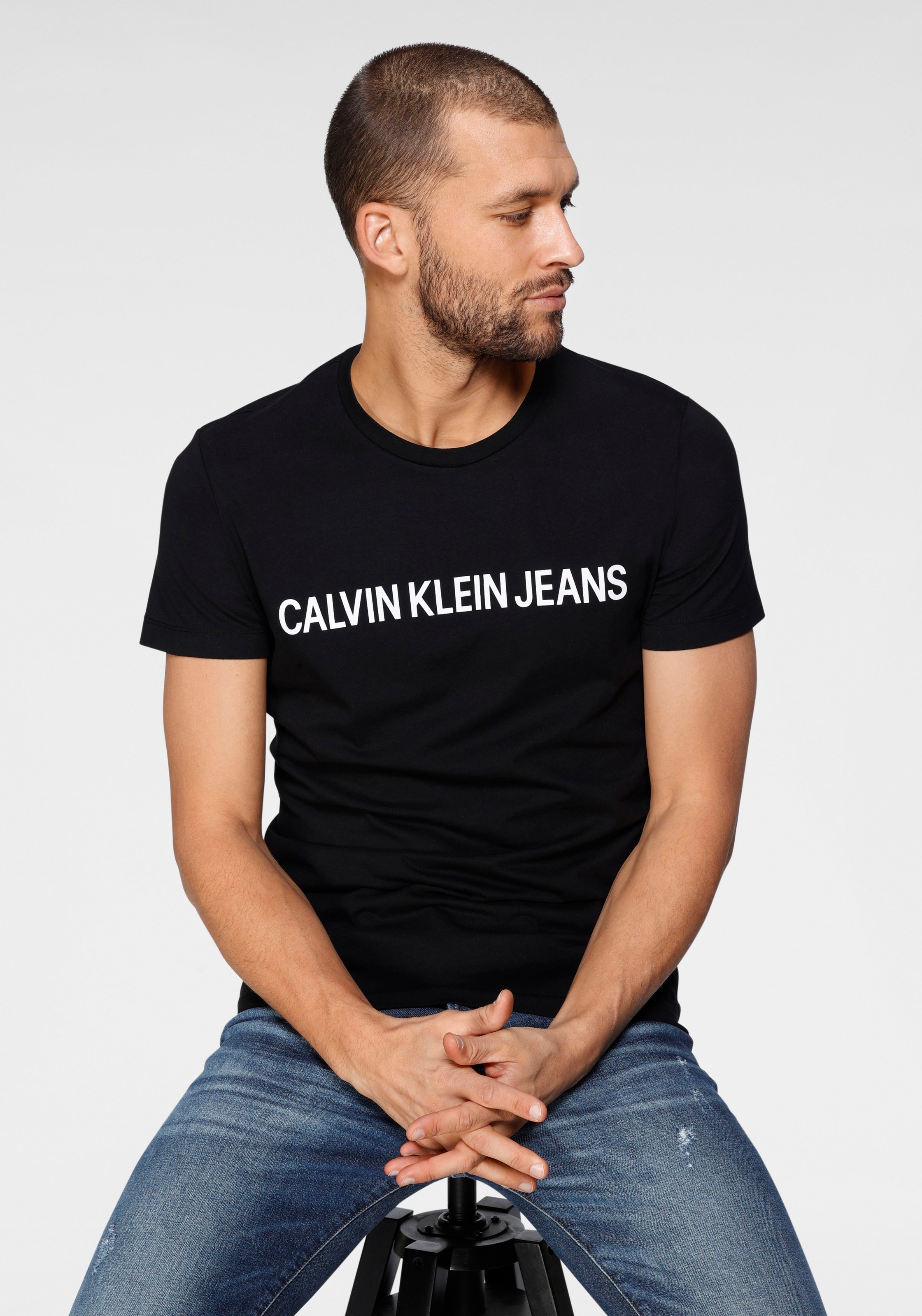 Image of Calvin Klein Jeans T-Shirt »CORE INSTITUTIONAL LOGO SLIM TEE« bei Ackermann Versand Schweiz