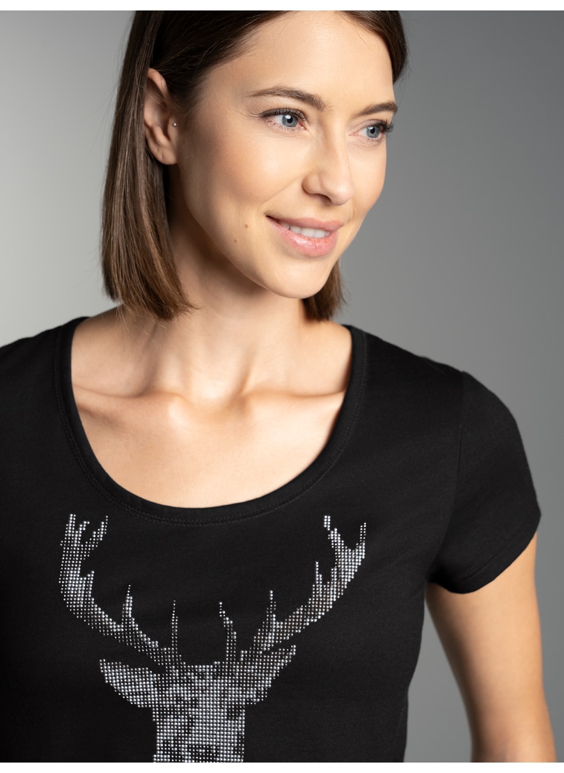 Image of Trigema T-Shirt "TRIGEMA T-Shirt Glitzer-Hirsch" 1 Stk.