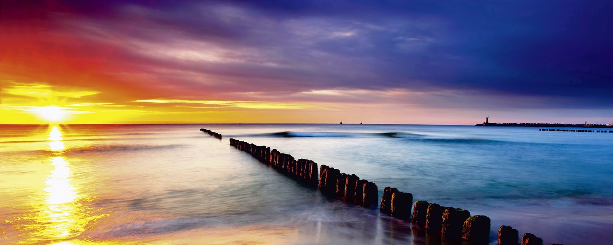 Image of Home affaire Glasbild »TTstudio: Ostsee mit schönem Sonnenaufgang«, 125/50 cm bei Ackermann Versand Schweiz