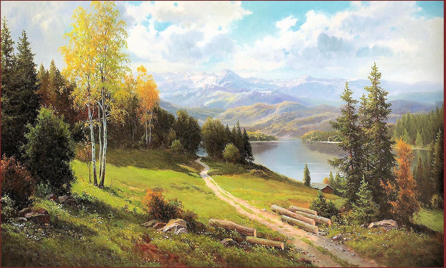 Image of Home affaire Wandbild »MAX WEBER / Vorgebirge«, 108/68 cm bei Ackermann Versand Schweiz