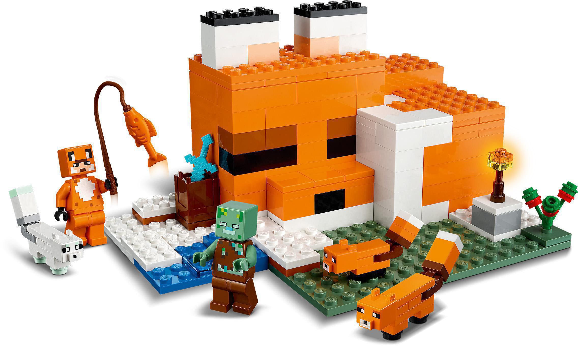 LEGO® Konstruktionsspielsteine »Die Fuchs-Lodge (21178), LEGO® Minecraft™«, (193 St.)