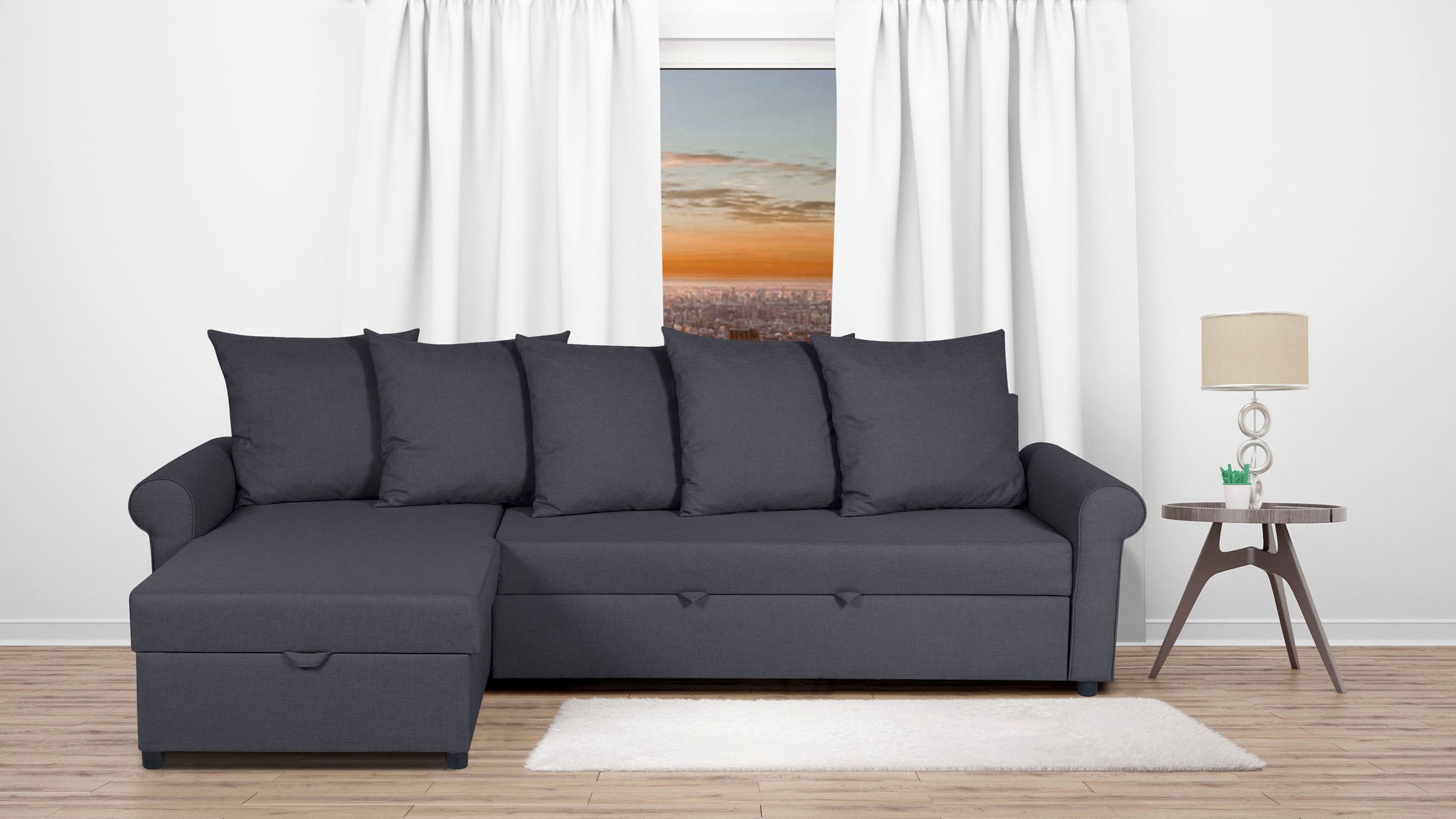 Image of GEPADE Ecksofa »Sugar«, mit Schlaffunktion, Bettkasten und Zierkissen bei Ackermann Versand Schweiz