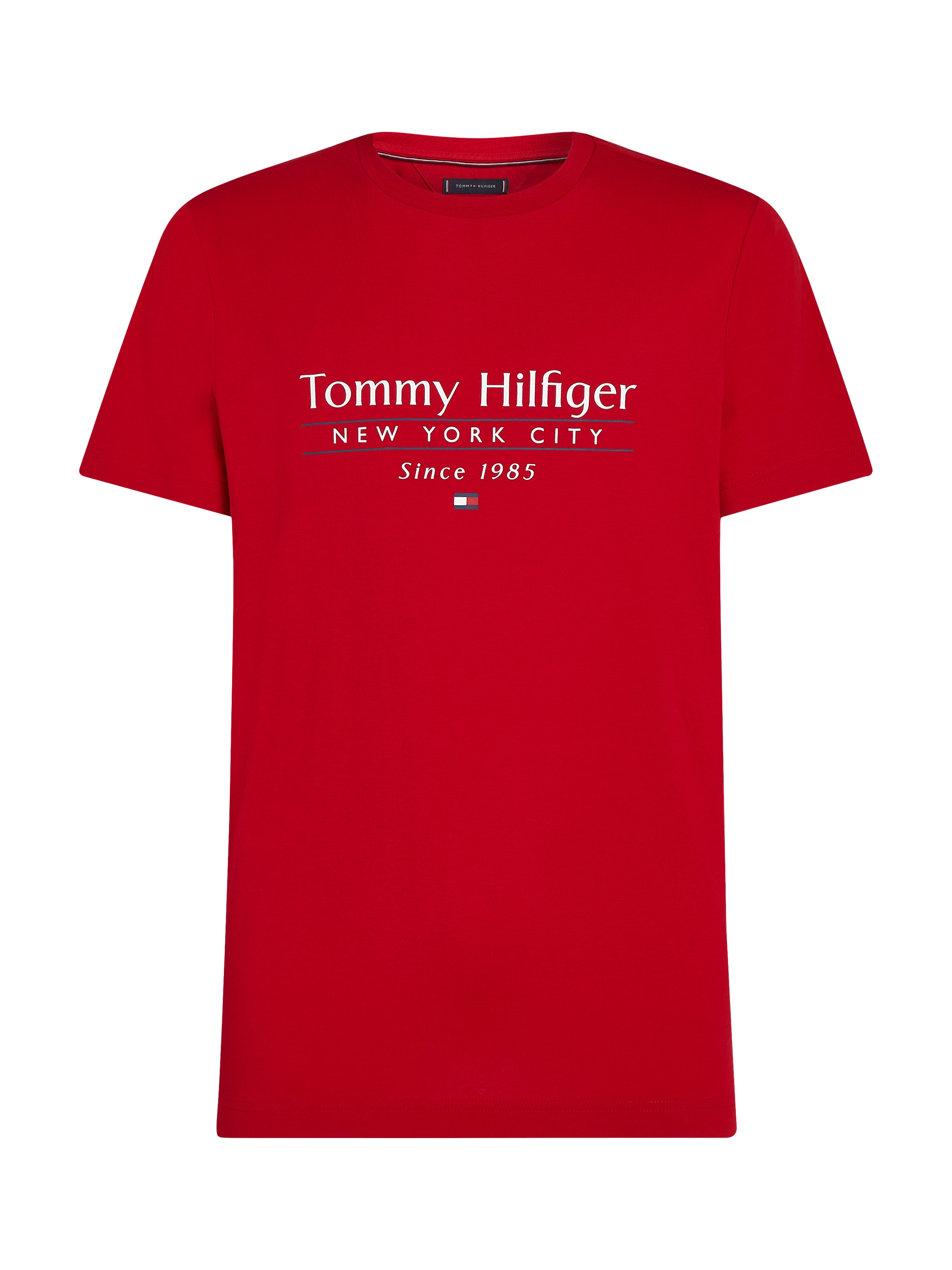 Tommy Hilfiger T-Shirt »HILFIGER CENTER STACK TEE«, mit grossem Schriftprint