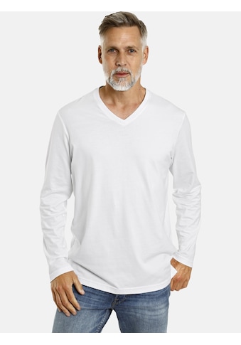Jan Vanderstorm Langarmshirt »AMUND«, (2er-Pack), 2 Basic T-Shirts, Comfort Fit kaufen