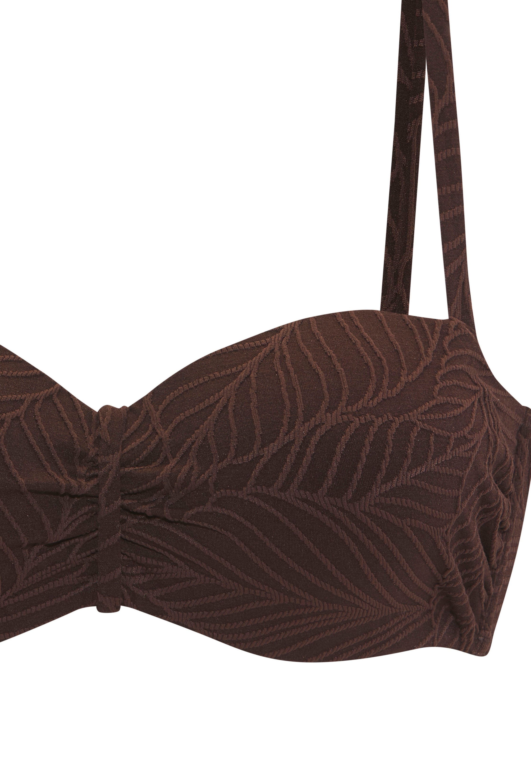LASCANA Top bikini bandeau à armatures »Fay« en tissu structuré élégant