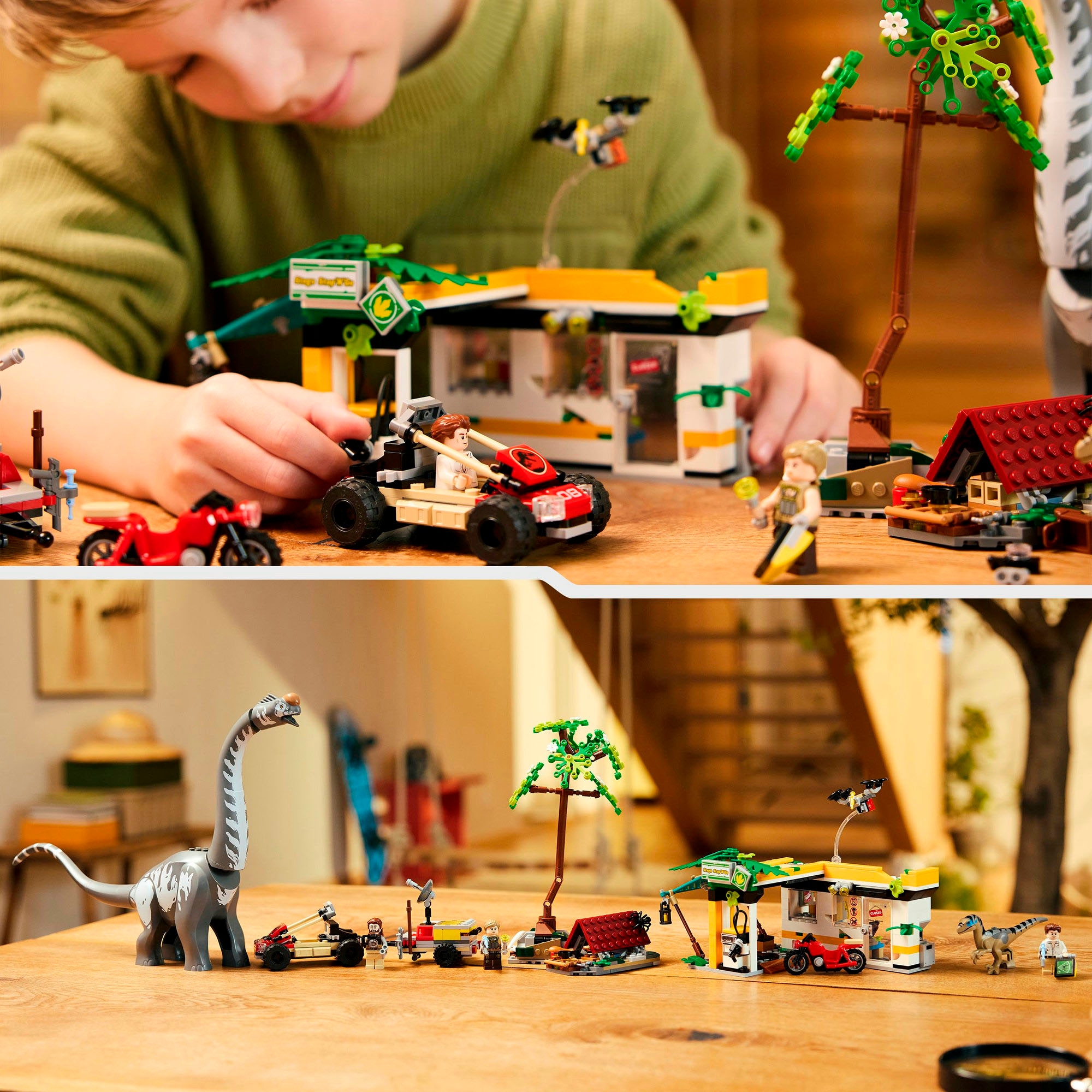 LEGO® Konstruktionsspielsteine »Raptor & Titanosaurus: Grosse Fährtensuche (76973), LEGO Jurassic World« Made in Europe