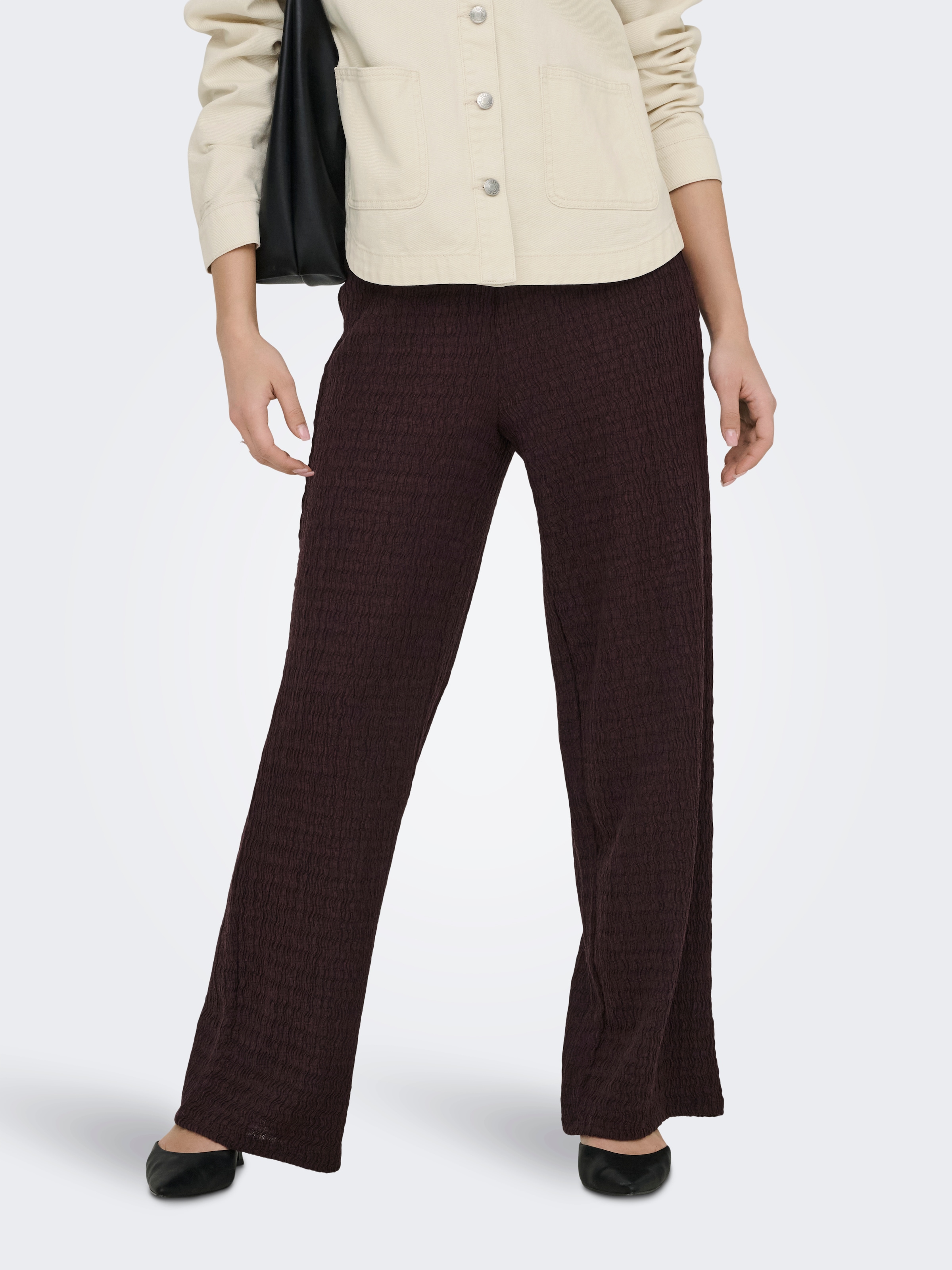 Image of ONLY Schlupfhose "ONLILSE PANT STRUCTURE JRS NOOS" Kunstfaser, regular fit